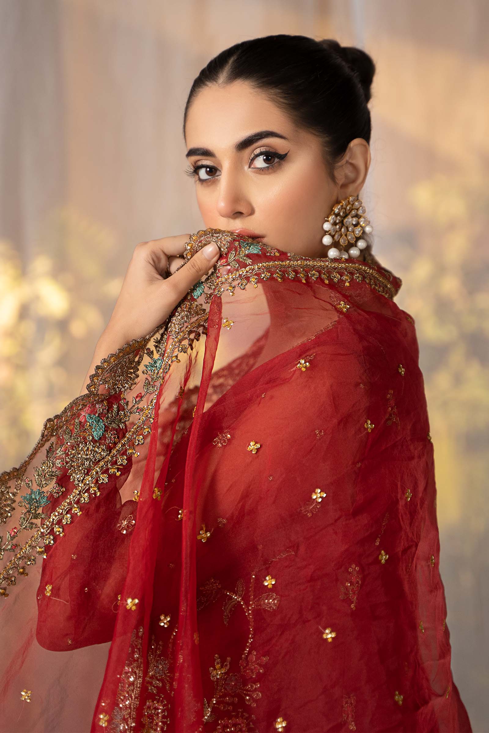 3 Piece Embroidered Organza Suit - Image 3