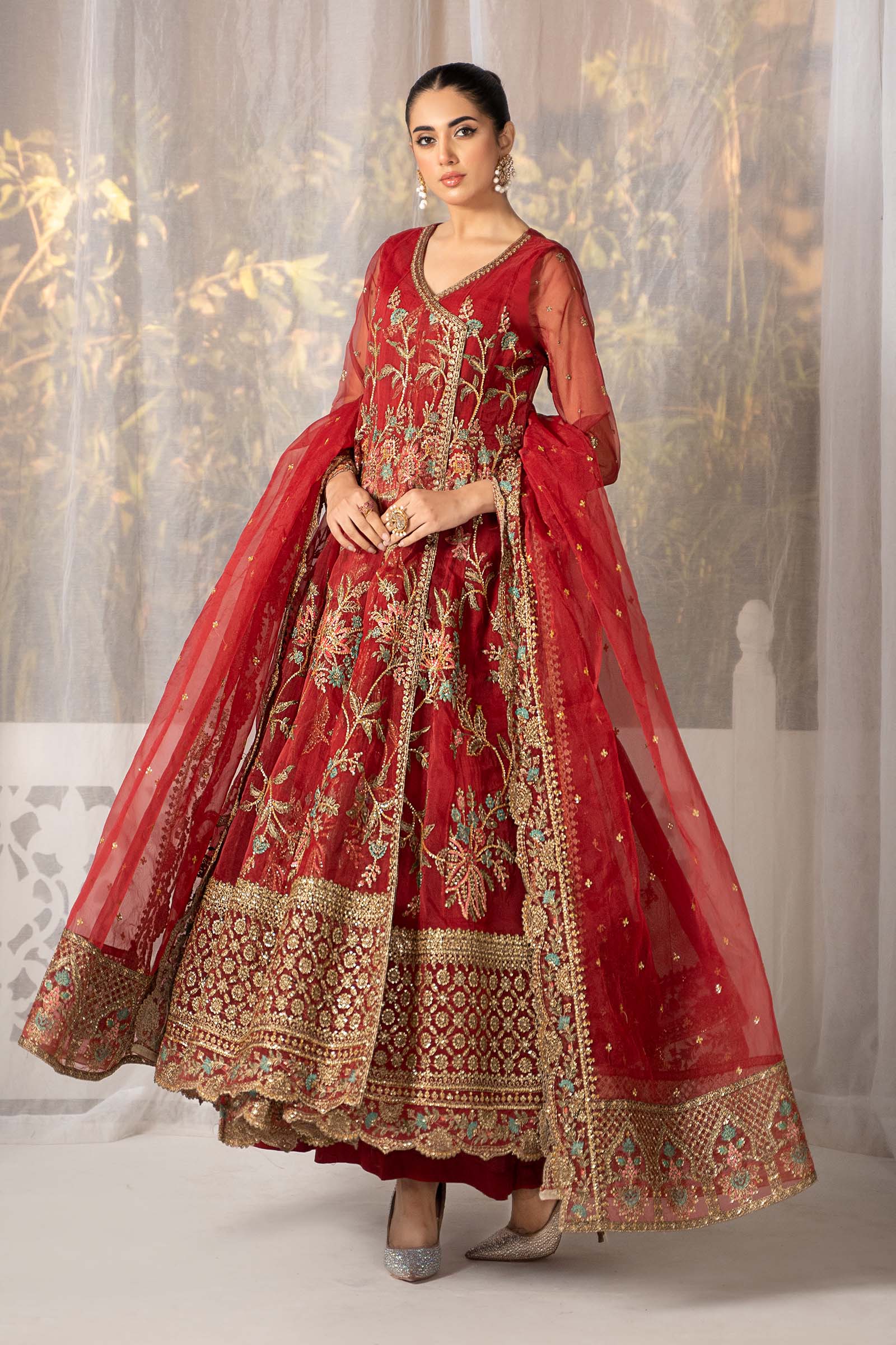3 Piece Embroidered Organza Suit - Image 6