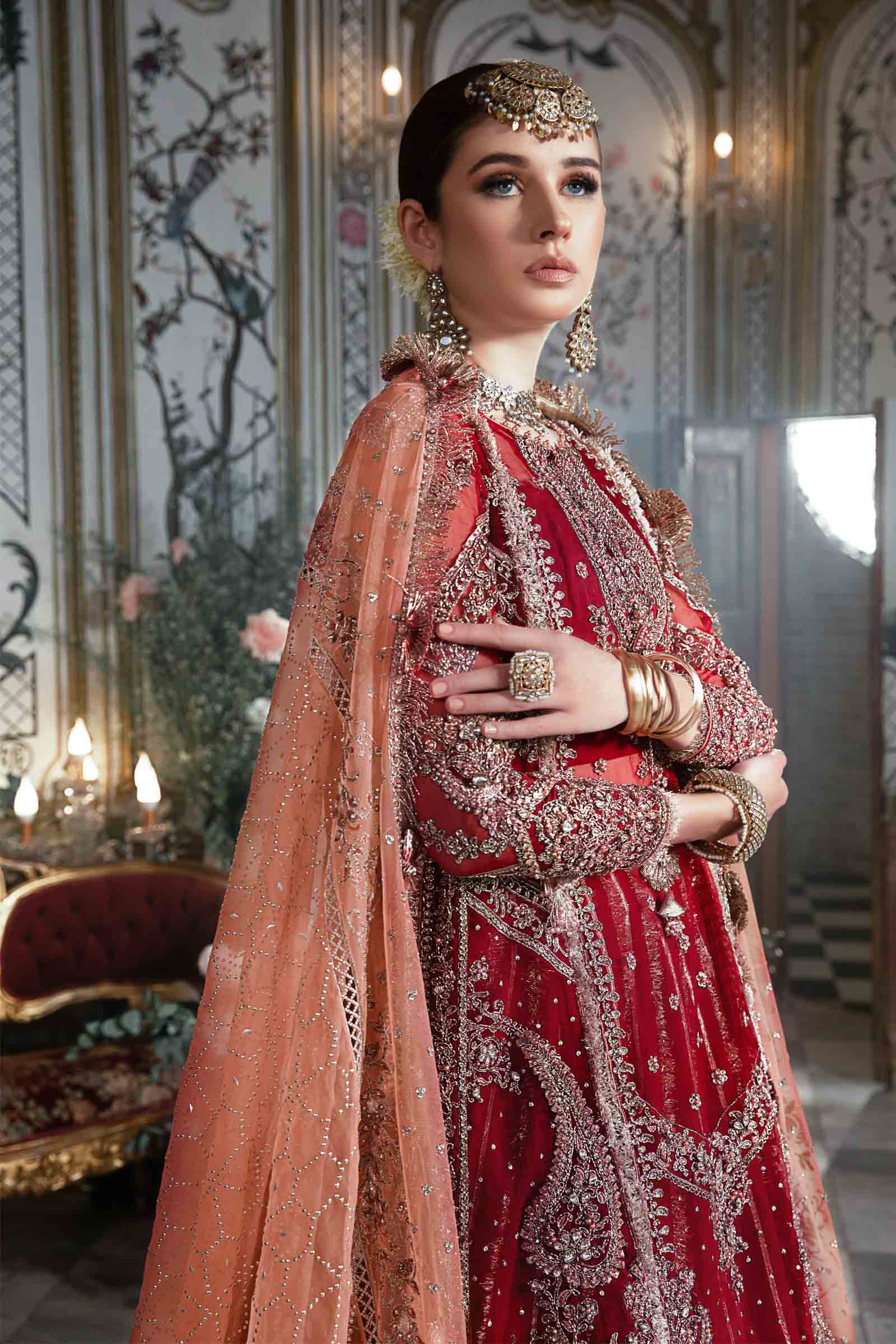 Unstitched Mbroidered | Maroon BD-2708 - Image 5
