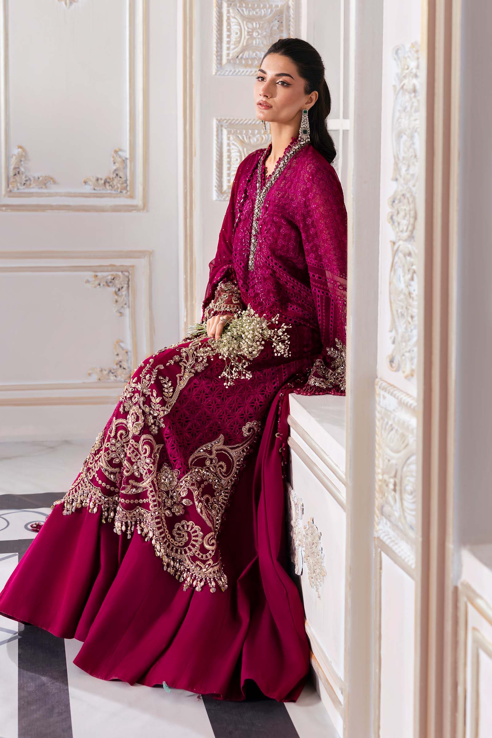 3 Piece Unstitched Embroidered Chiffon Suit | BD-3003 - Image 14