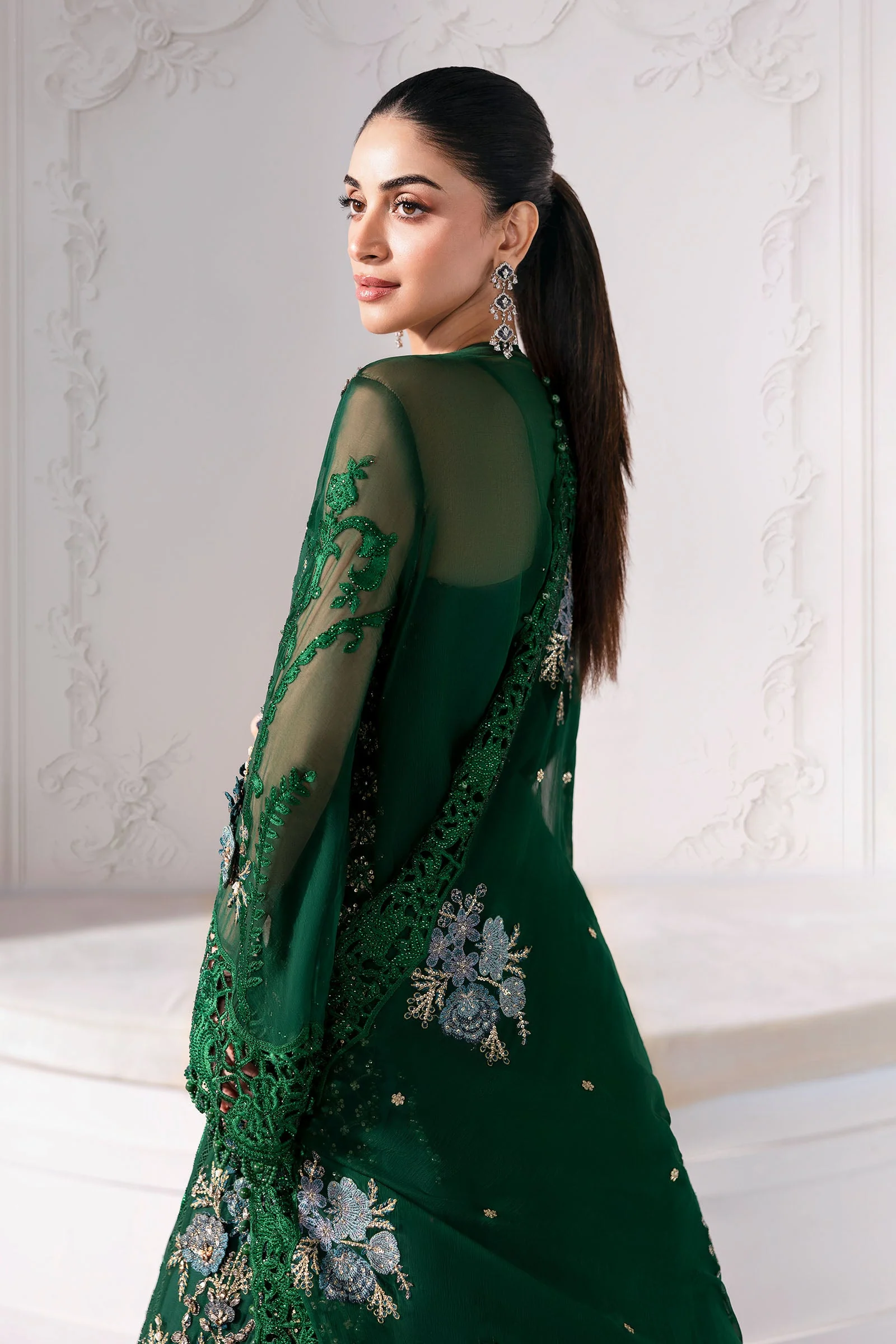 3 Piece Unstitched Embroidered Chiffon Suit | BD-3008 - Image 11