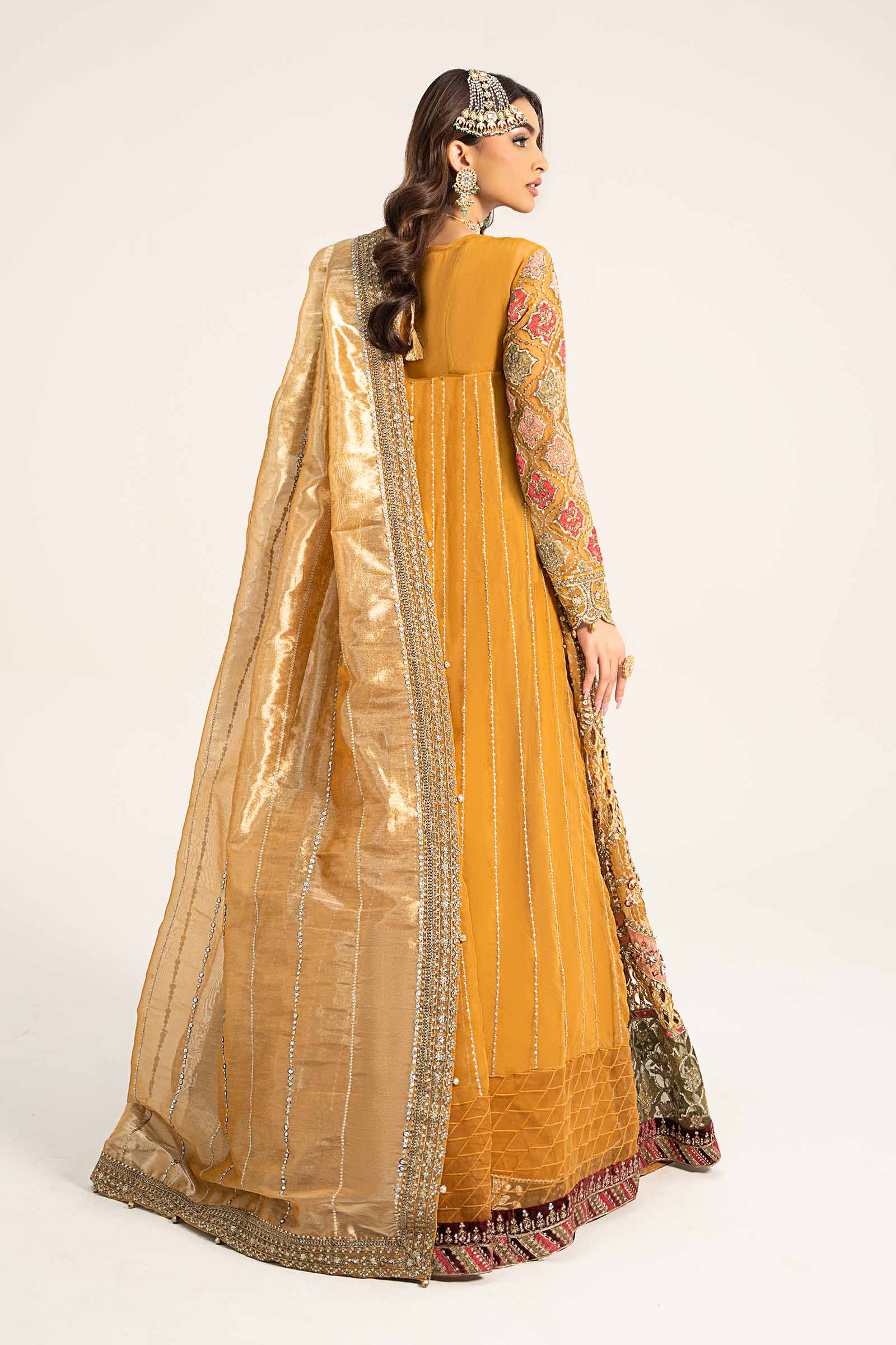 3 Piece Embroidered Organza Suit | BDS-2907 - Image 7