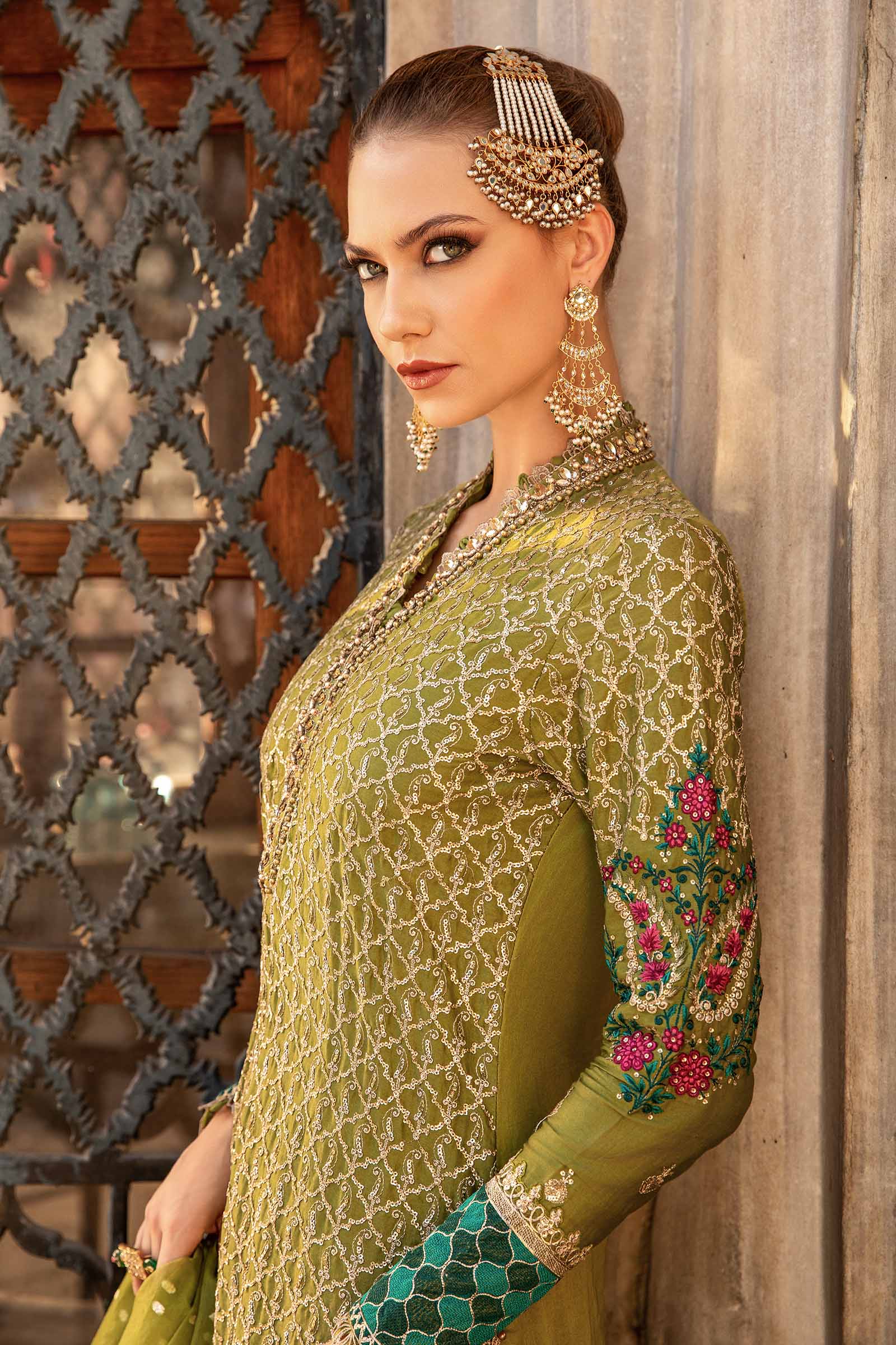 Unstitched Embroidered Cotton Satin Suit | CST-803 - Image 5