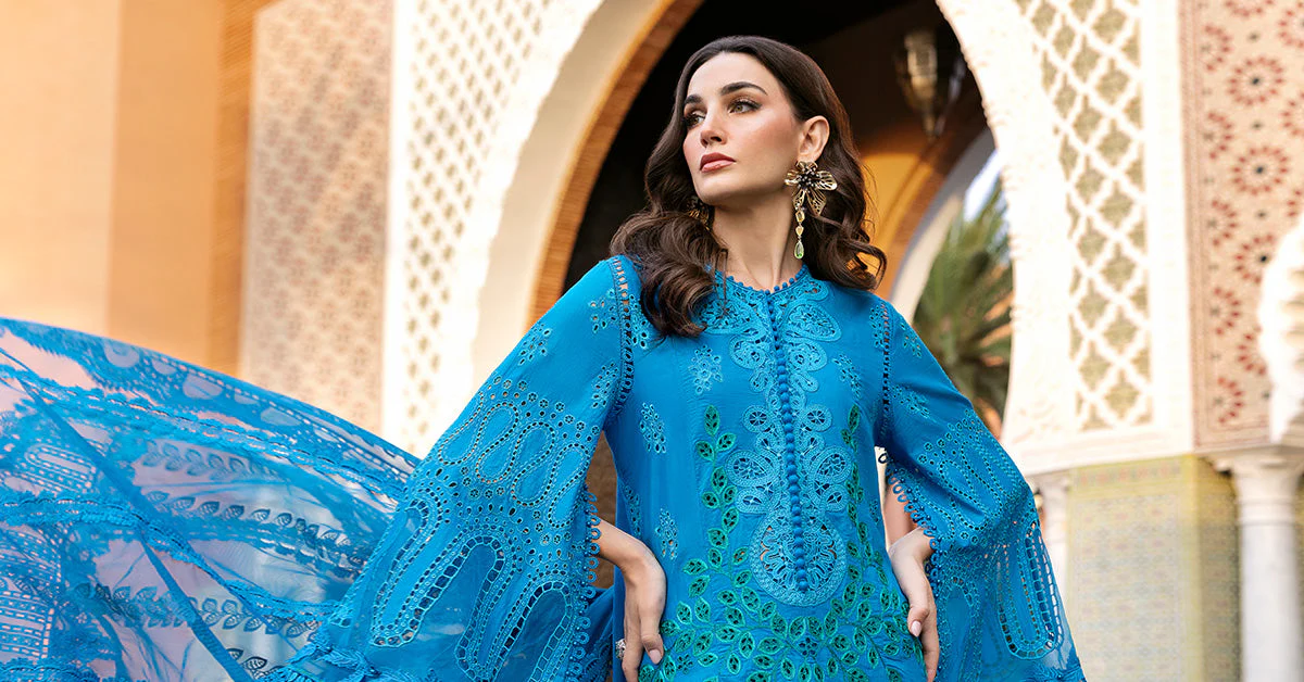 3 Piece Unstitched Embroidered Lawn Suit | D-2503-B - Image 8