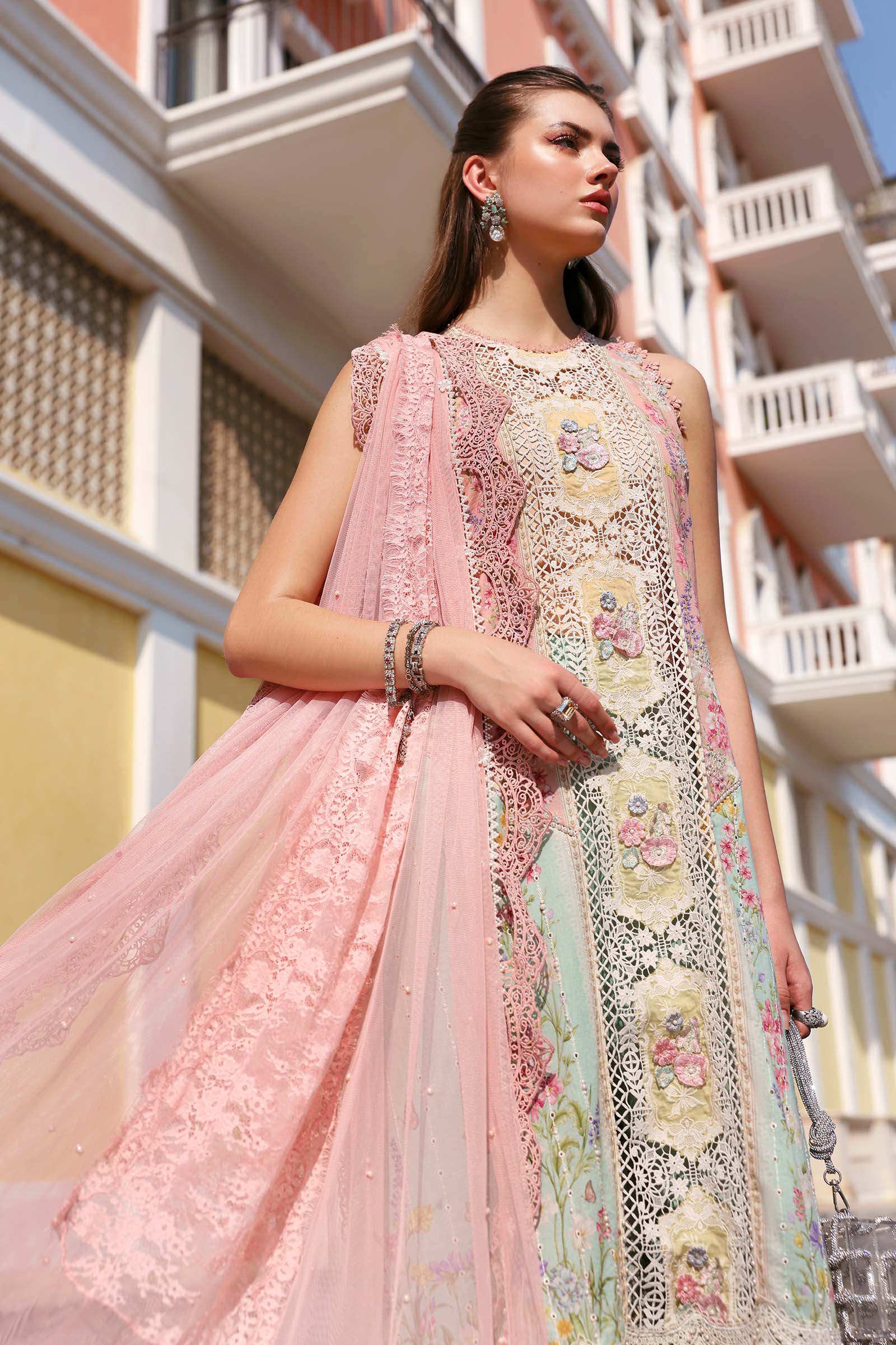 3 Piece Unstitched Embroidered Lawn Suit - Image 3