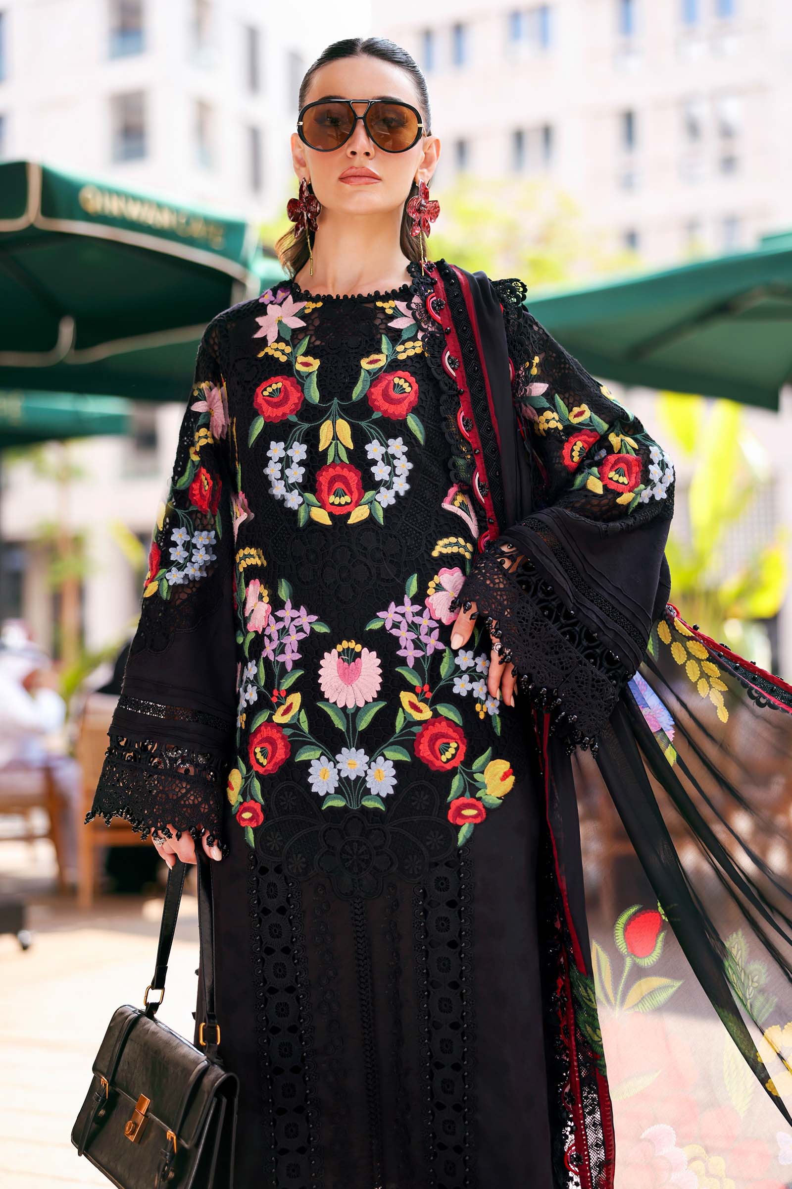 3 Piece Unstitched Embroidered Jacquard Lawn Suit - Image 2