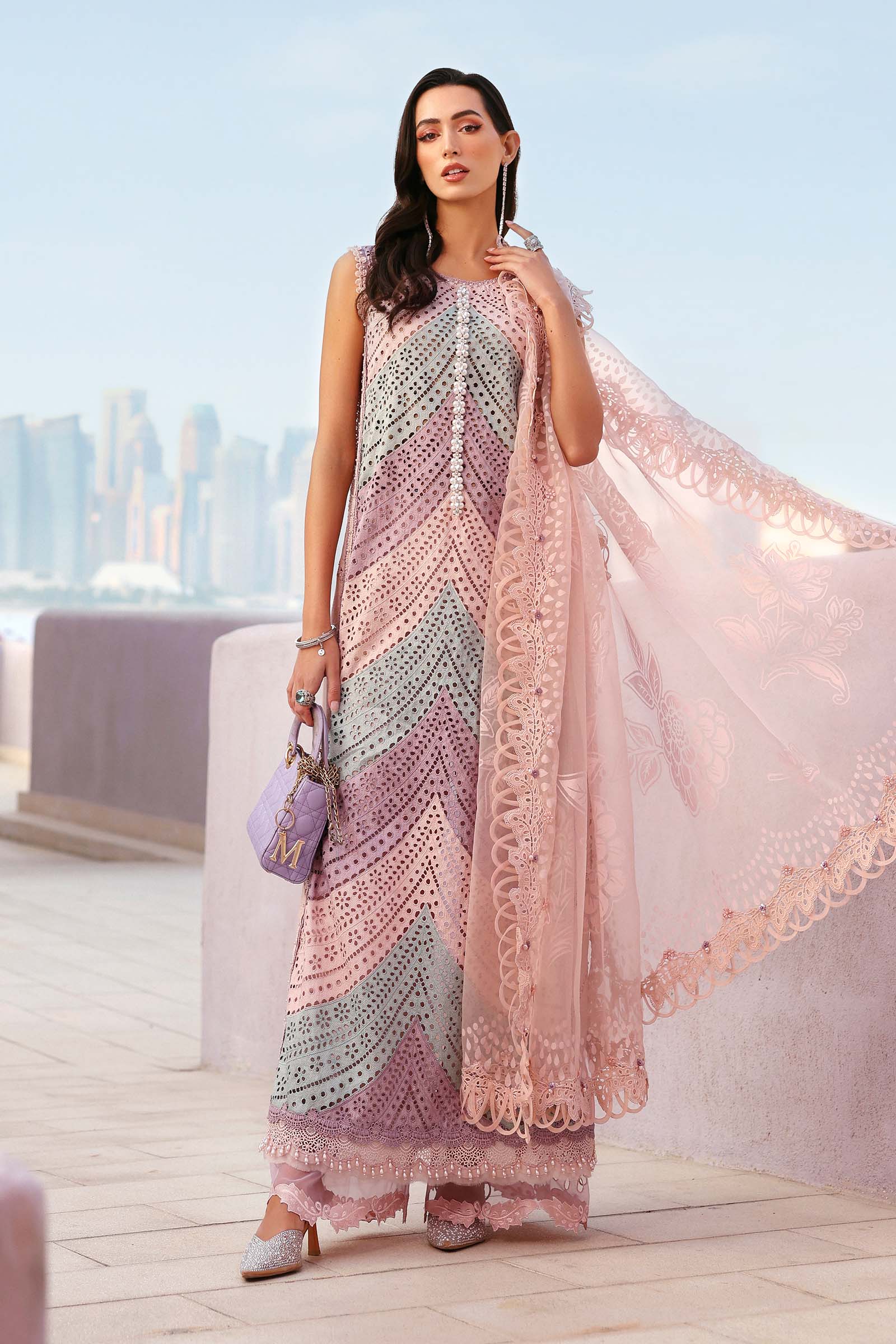 3 Piece Unstitched Embroidered Lawn Suit - Image 7