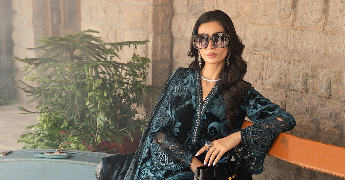 3 Piece Unstitched Embroidered Palachi Suit | DL-1203 - Image 7