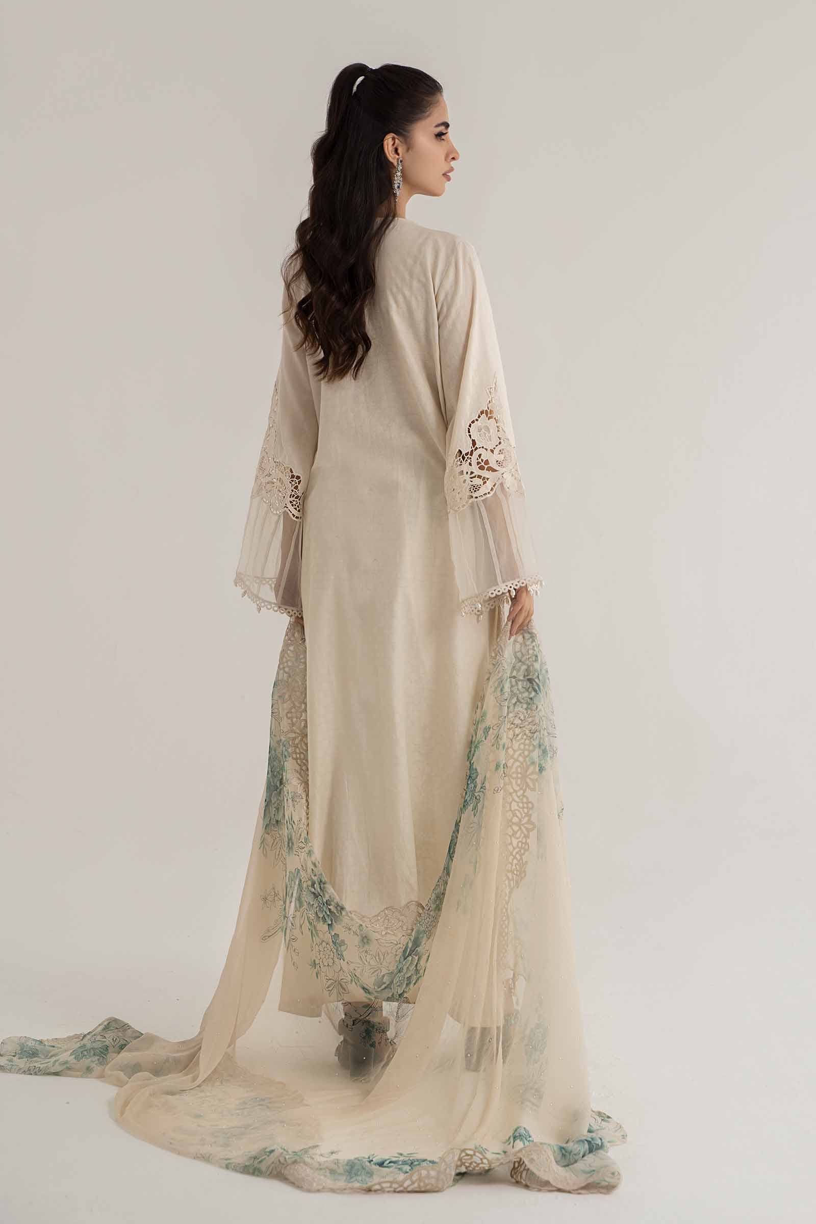 3 Piece Embroidered Dobby Lawn Suit | DS-2414-B - Image 7
