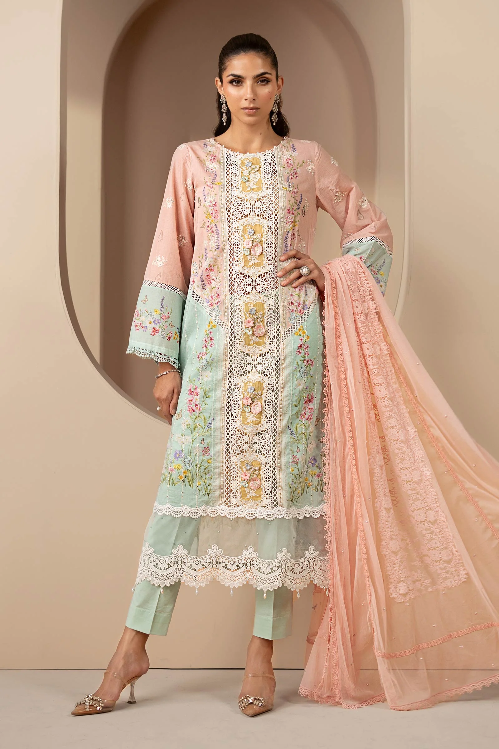3 Piece Embroidered Lawn Suit - Image 2