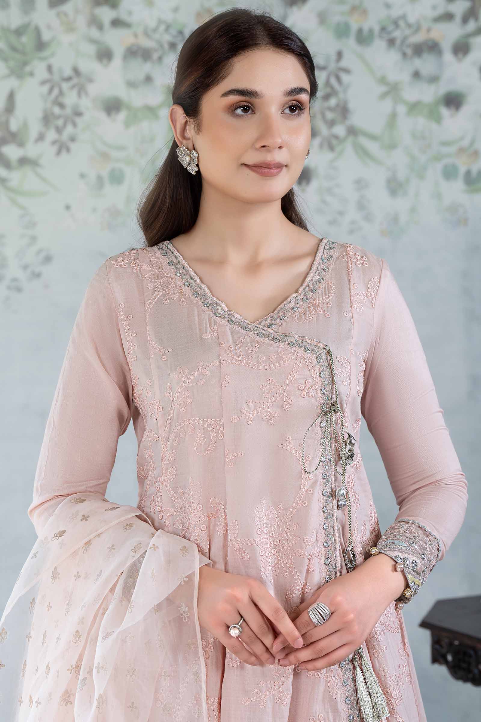 3 Piece Embroidered Net Suit - Image 3