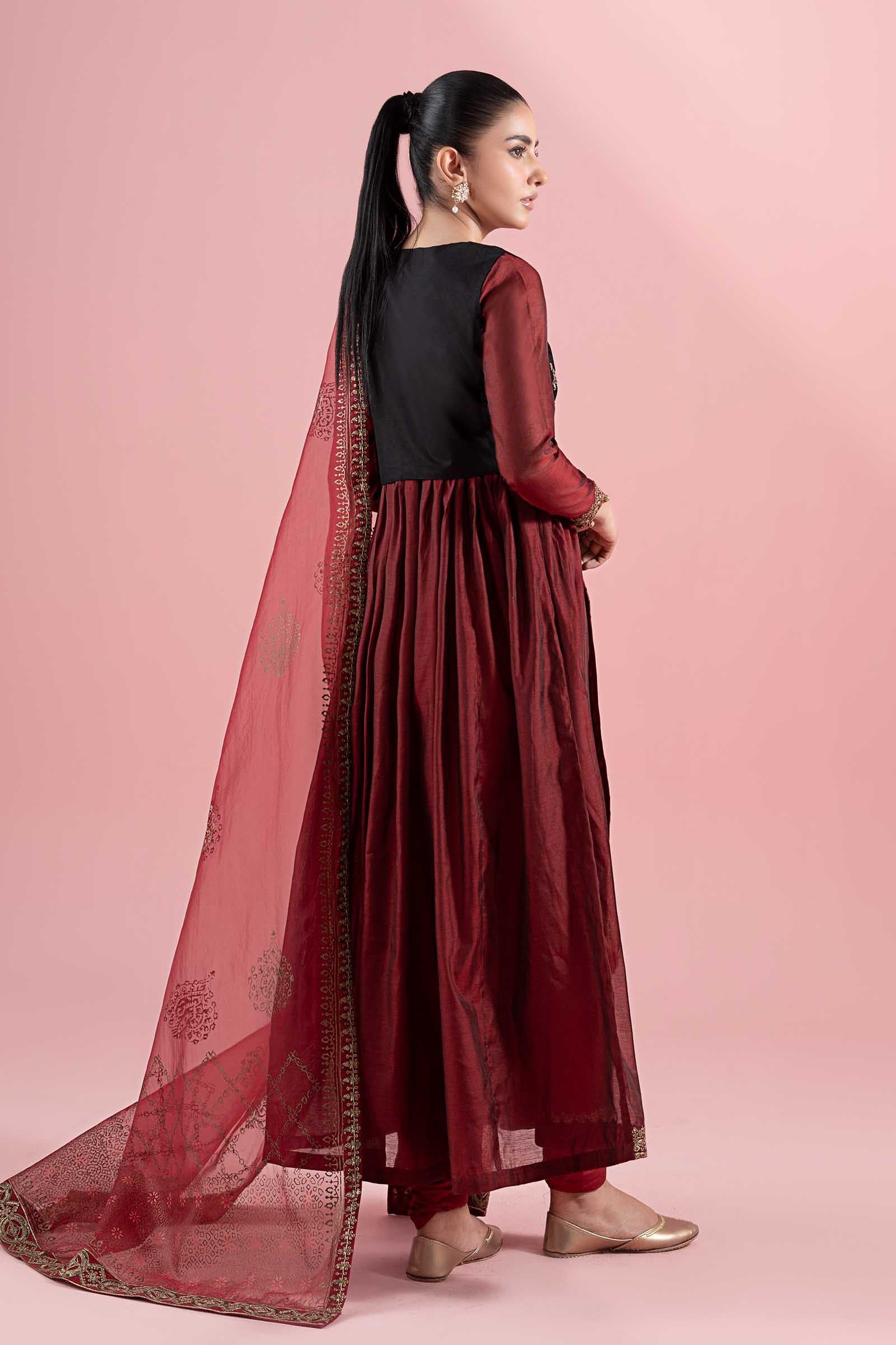 3 Piece Embroidered Paper Cotton Suit - Image 7