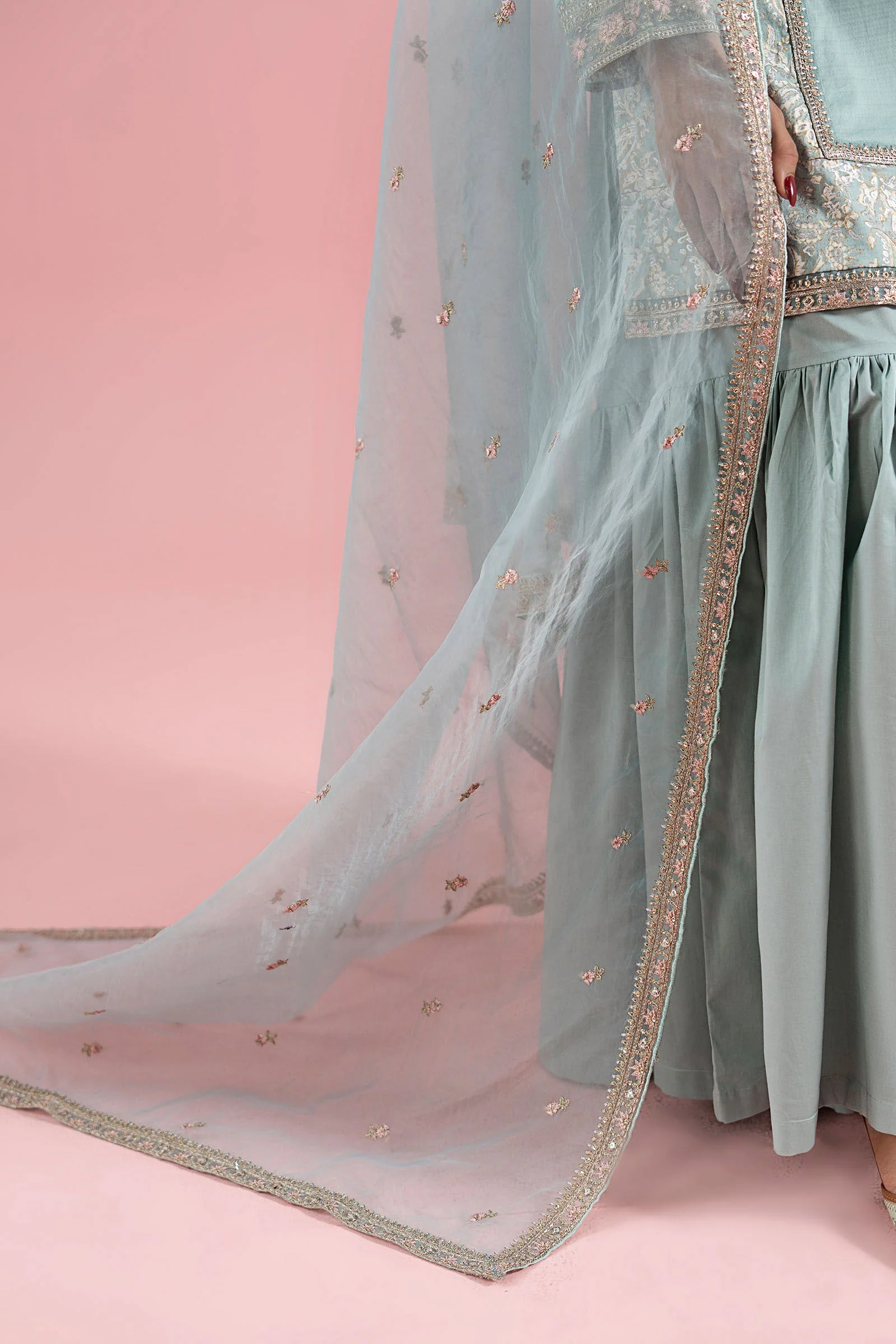 3 Piece Embroidered Dobby Suit - Image 6