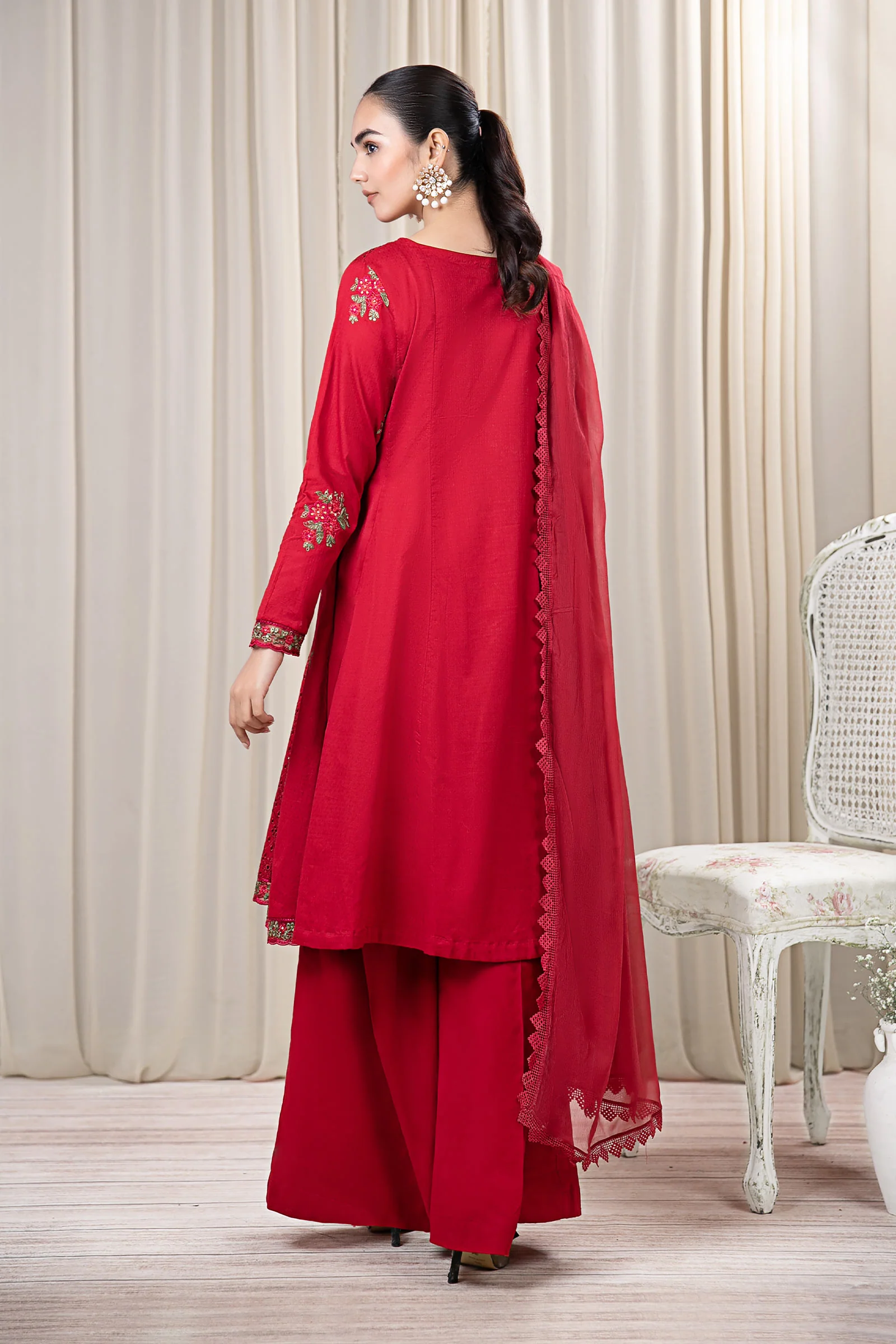 3 Piece Embroidered Dobby Suit - Image 7
