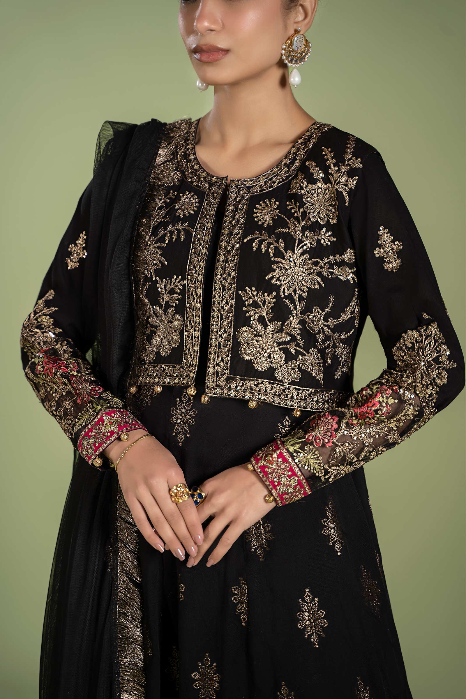 3 Piece Printed Jacquard Suit - Image 3