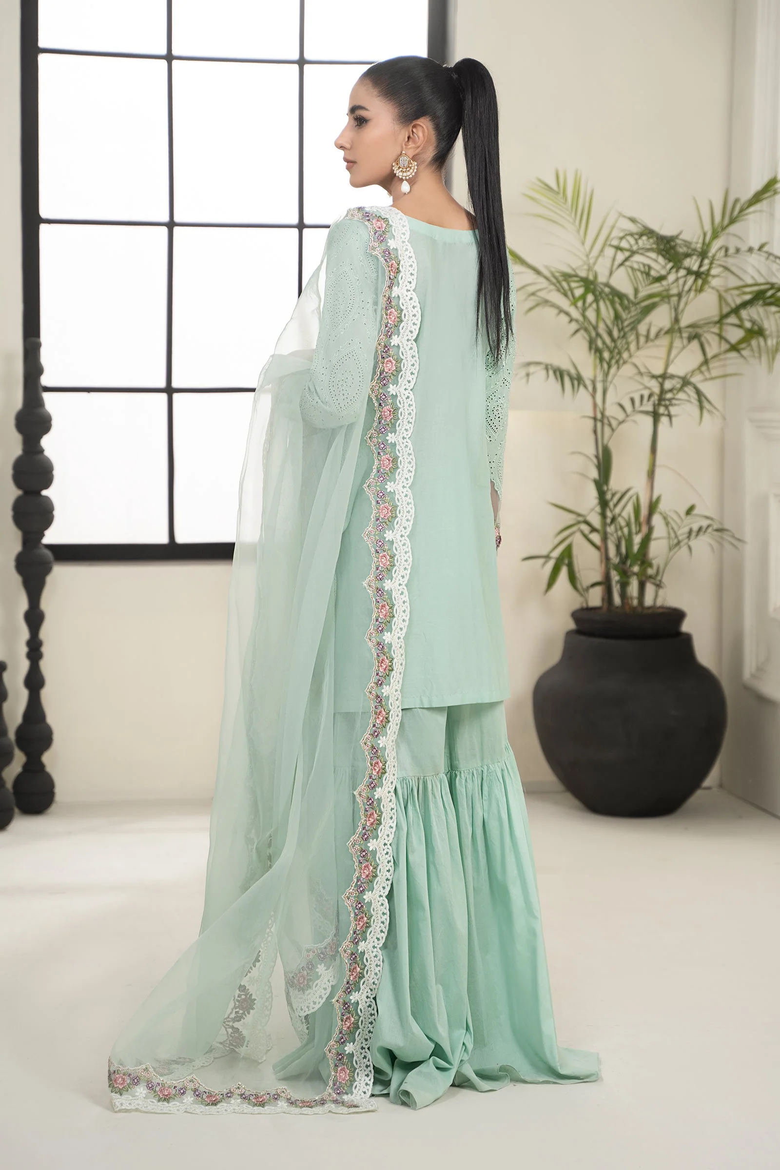3 Piece Dyed Lawn Suit - Image 5