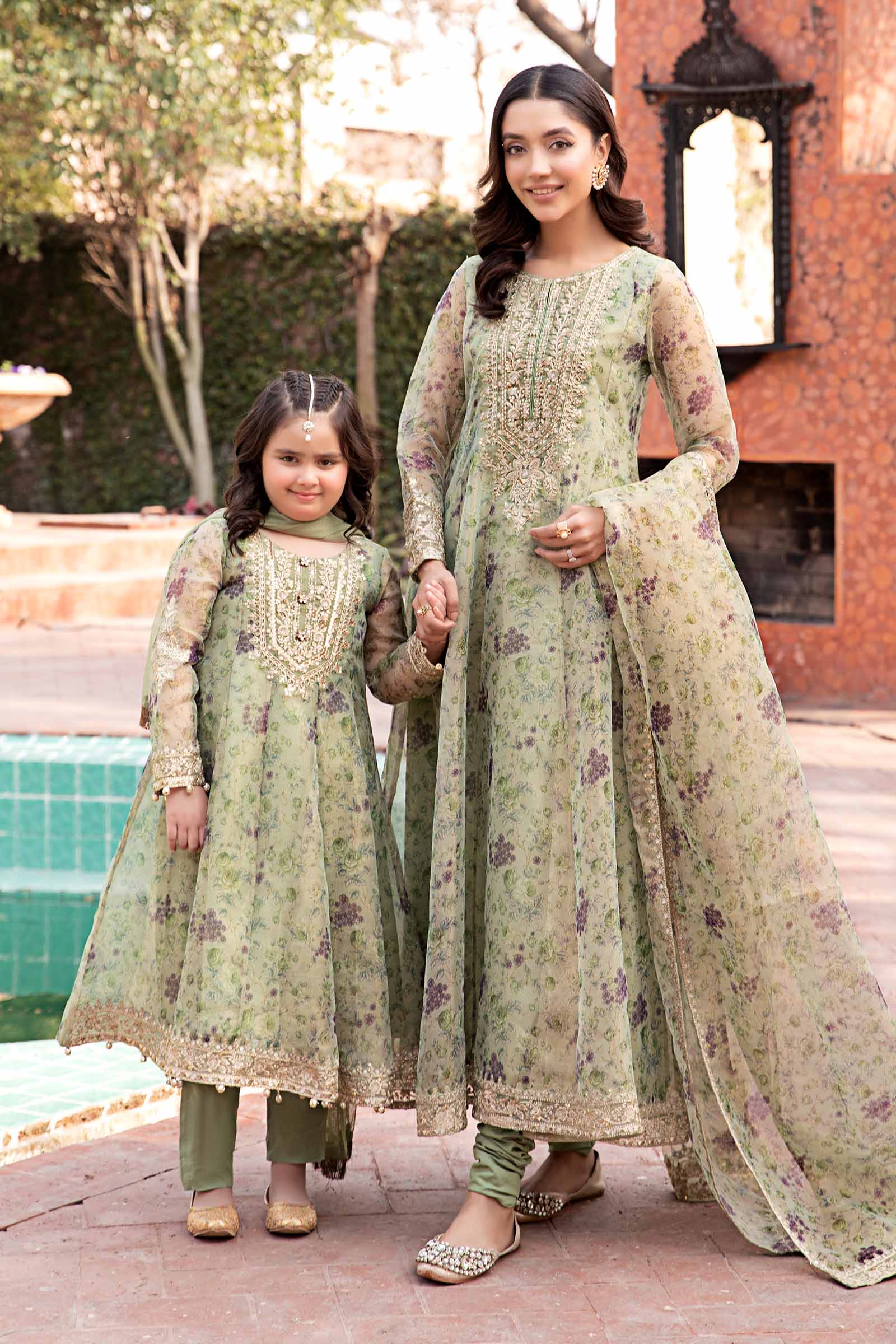 3 Piece Printed Organza Masoori Net Suit - Image 2