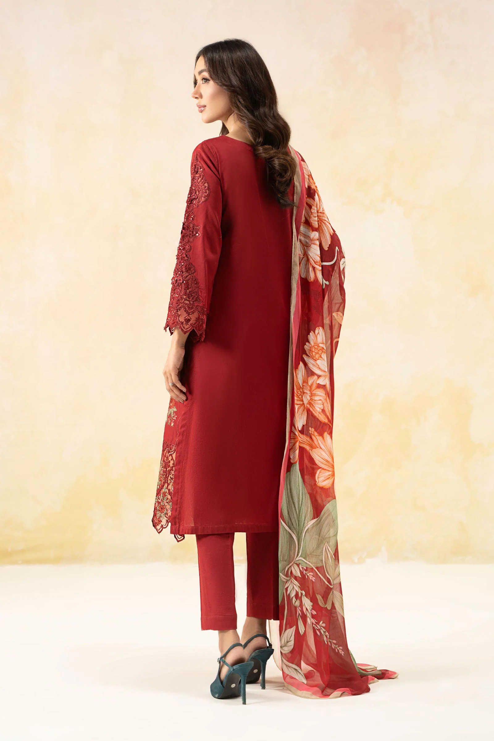 3 Piece Embroidered Dobby Lawn Suit - Image 7
