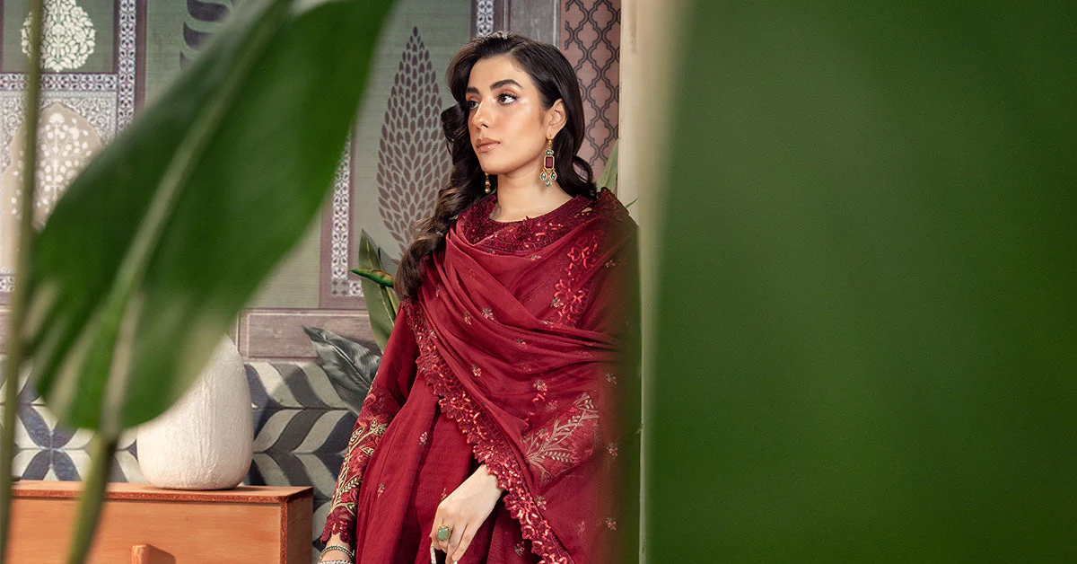 3 Piece Embroidered Dobby Lawn Suit - Image 7