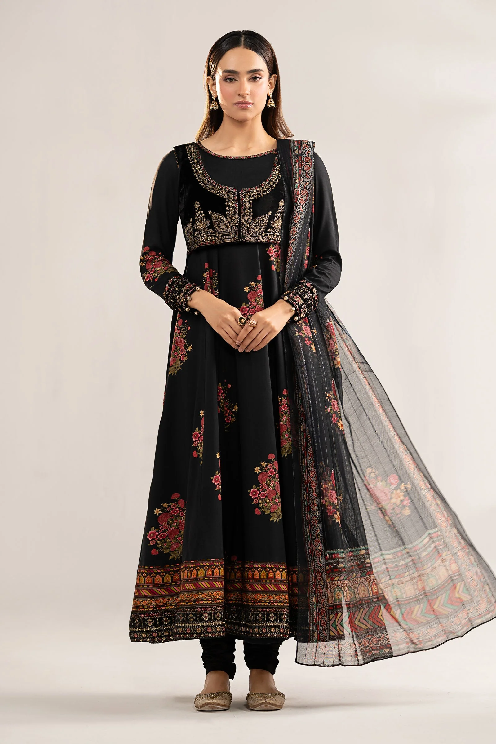 3 Piece Embroidered Linen Suit