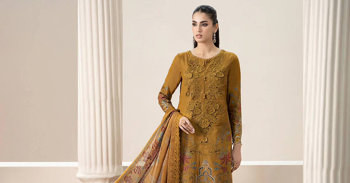 3 Piece Embroidered Lawn Suit | ELS-25-06 - Image 8