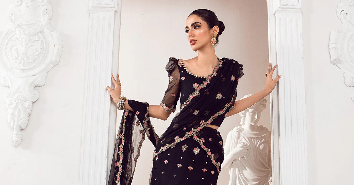 Embroidered Poly Net Fabric (3Pcs) | LF-704 - Image 10