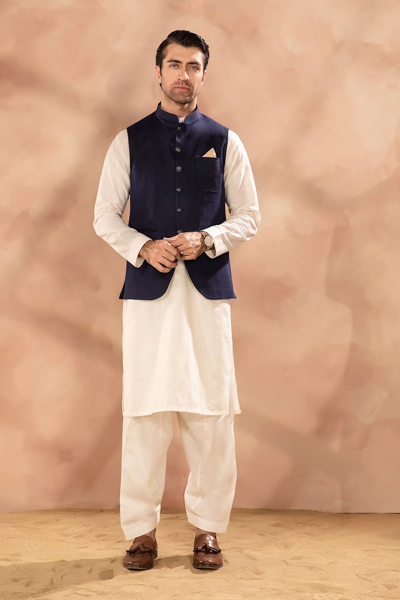 Navy Blue Waistcoat - Image 2
