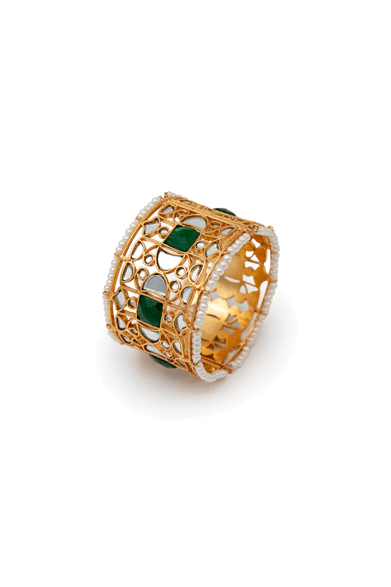 JBN-007-Emerald green and Gold - Image 2