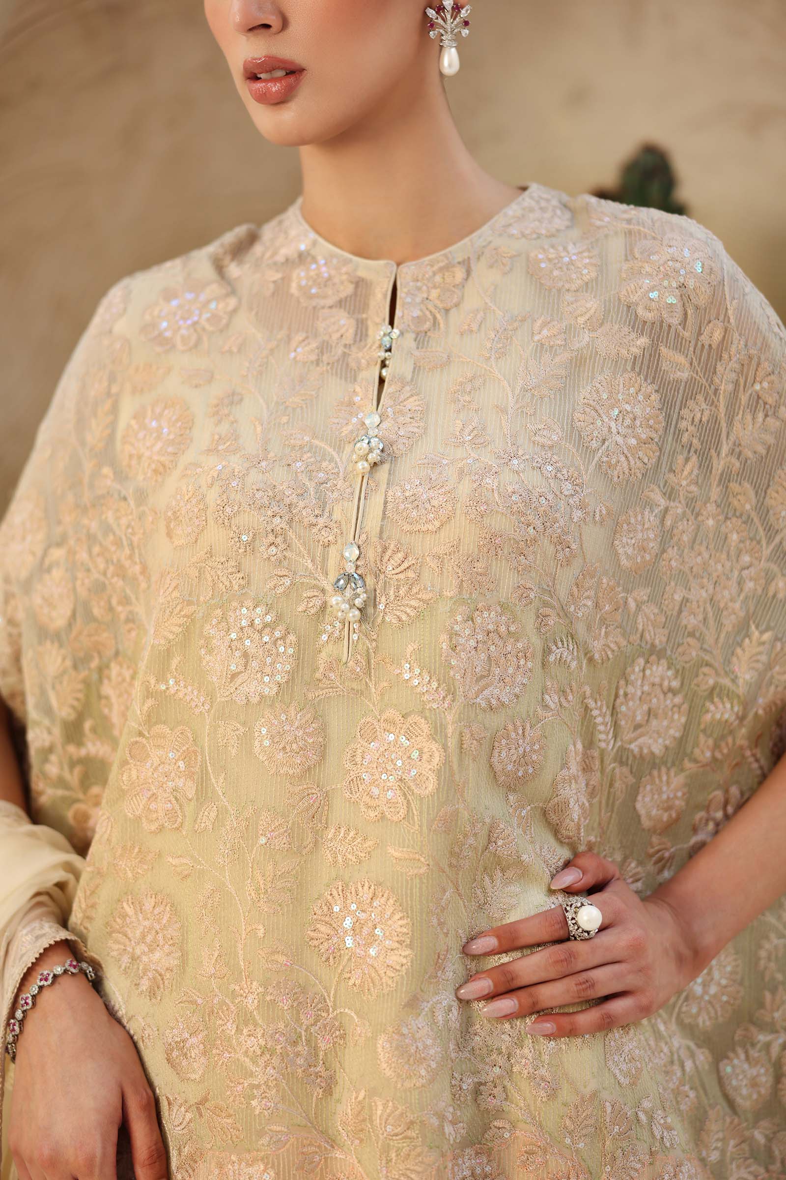 Embroidered Chiffon Fabric (2Pcs) | LF-817 - Image 7