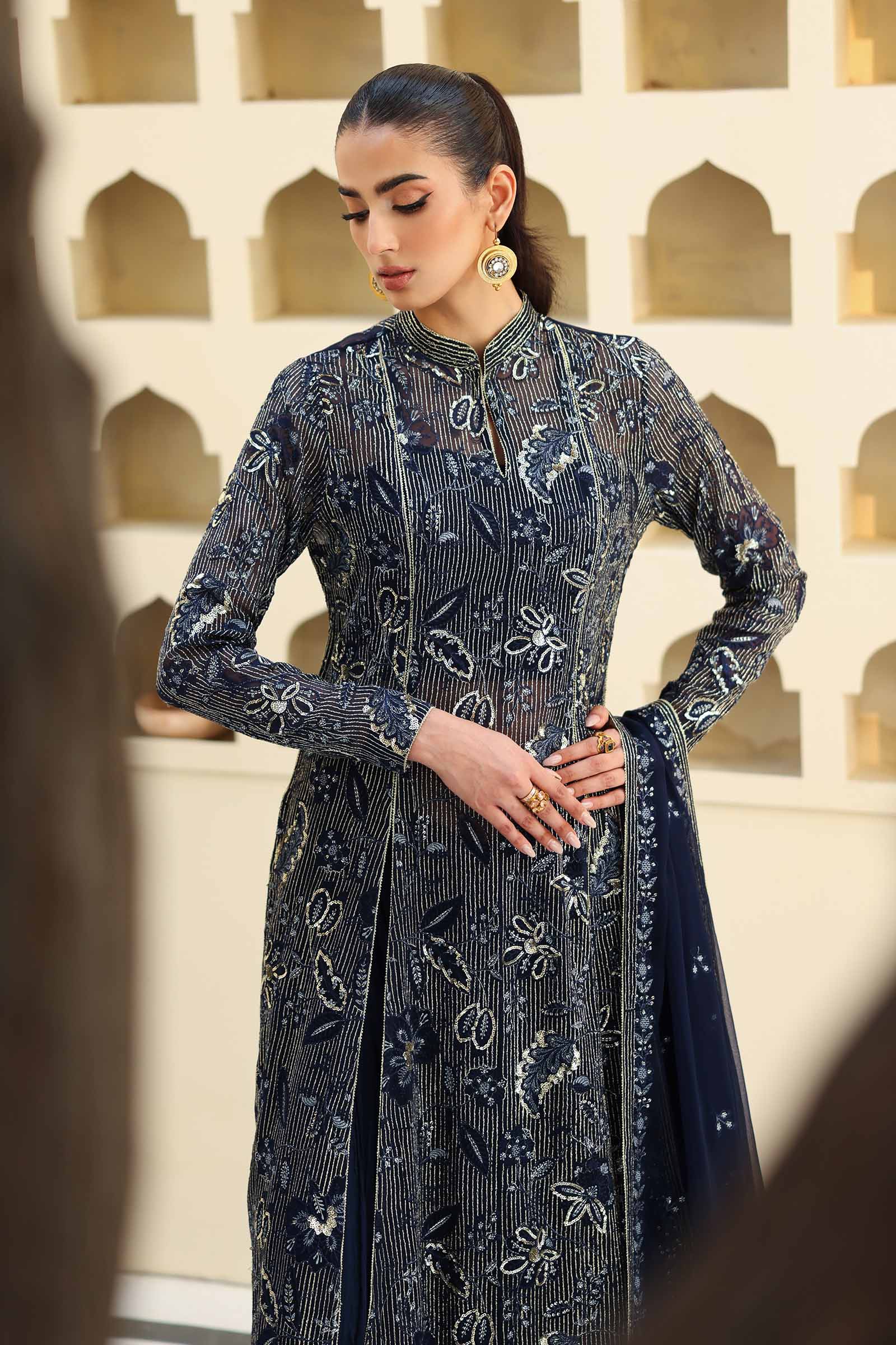 Embroidered Chiffon Fabric (3Pcs) | LF-819 - Image 2