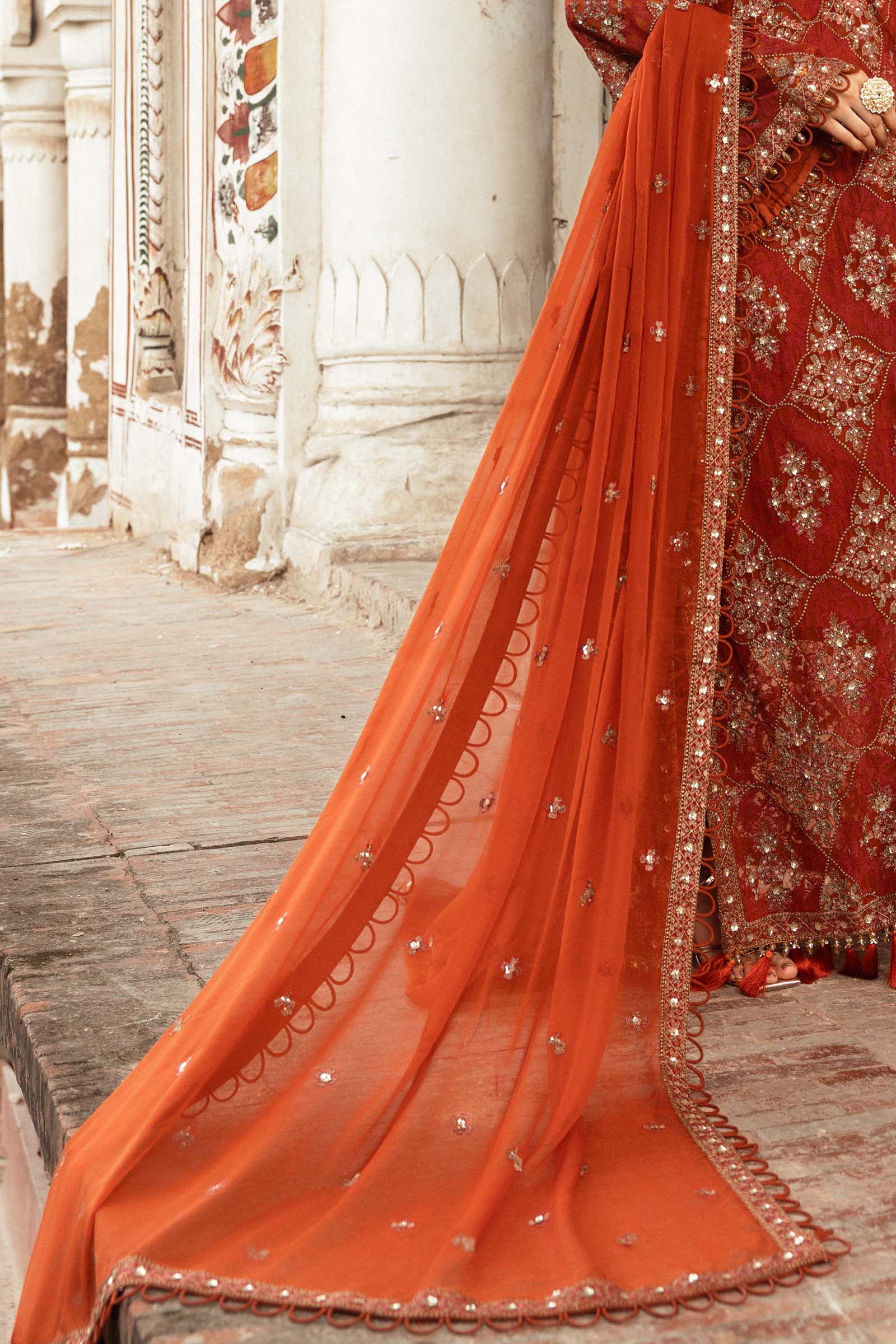 Embroidered Chiffon Fabric (2Pcs) | LF-913 - Image 5