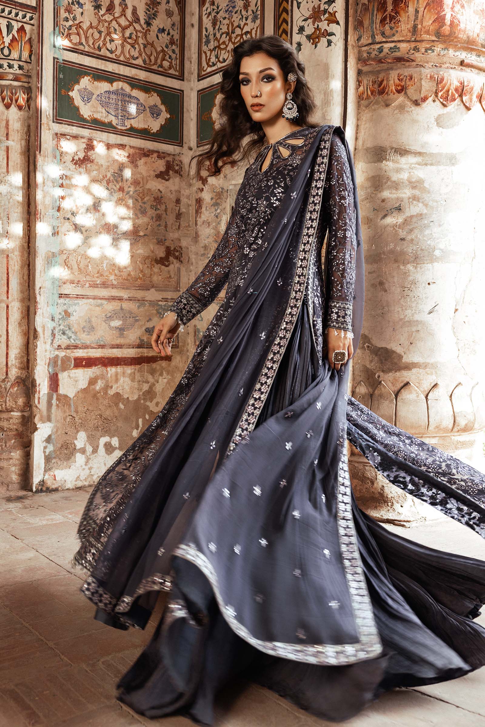 Embroidered Chiffon Fabric (2Pcs) | LF-919 - Image 10