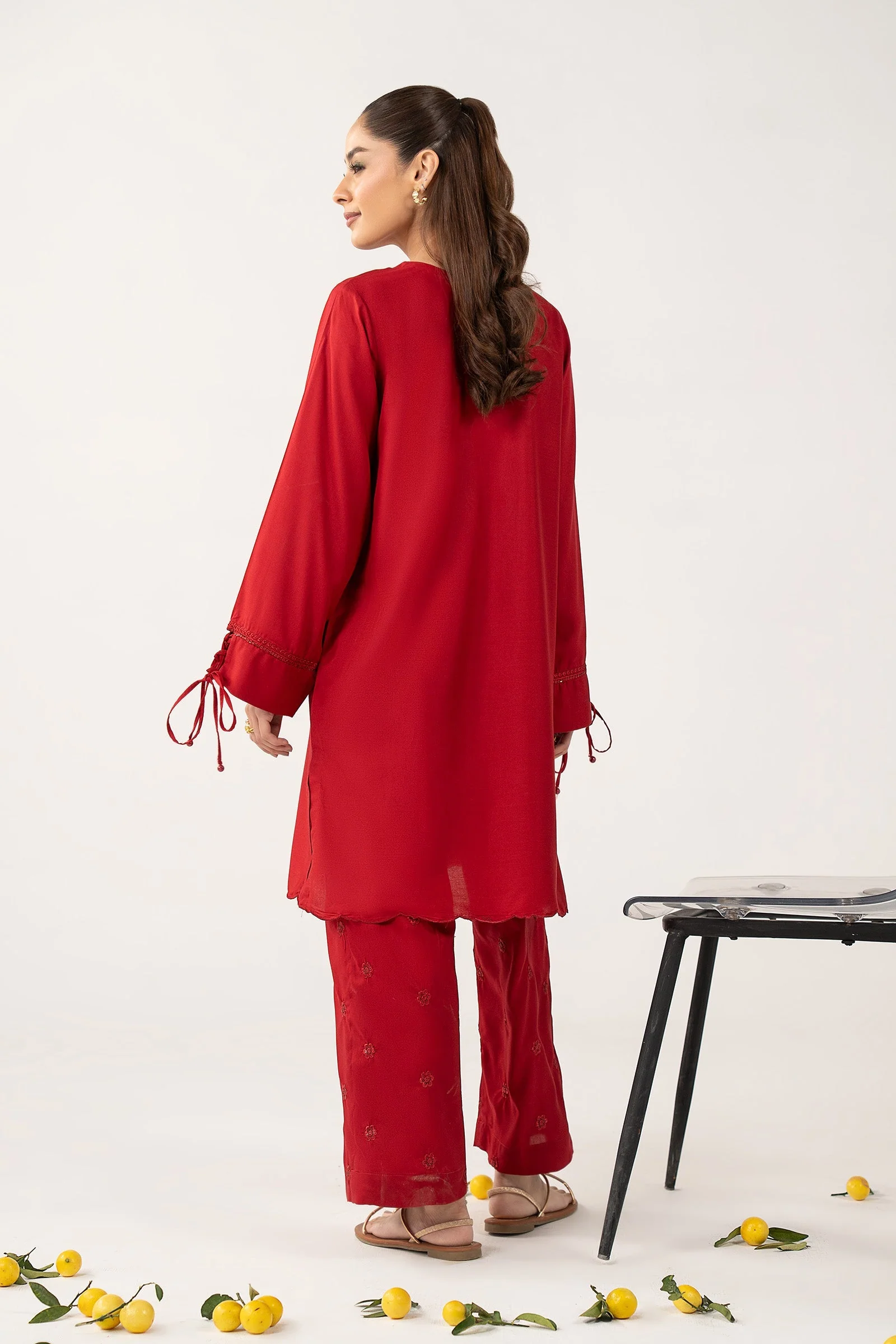 2 Pc Embroidered Arabic Lawn Suit - Image 8