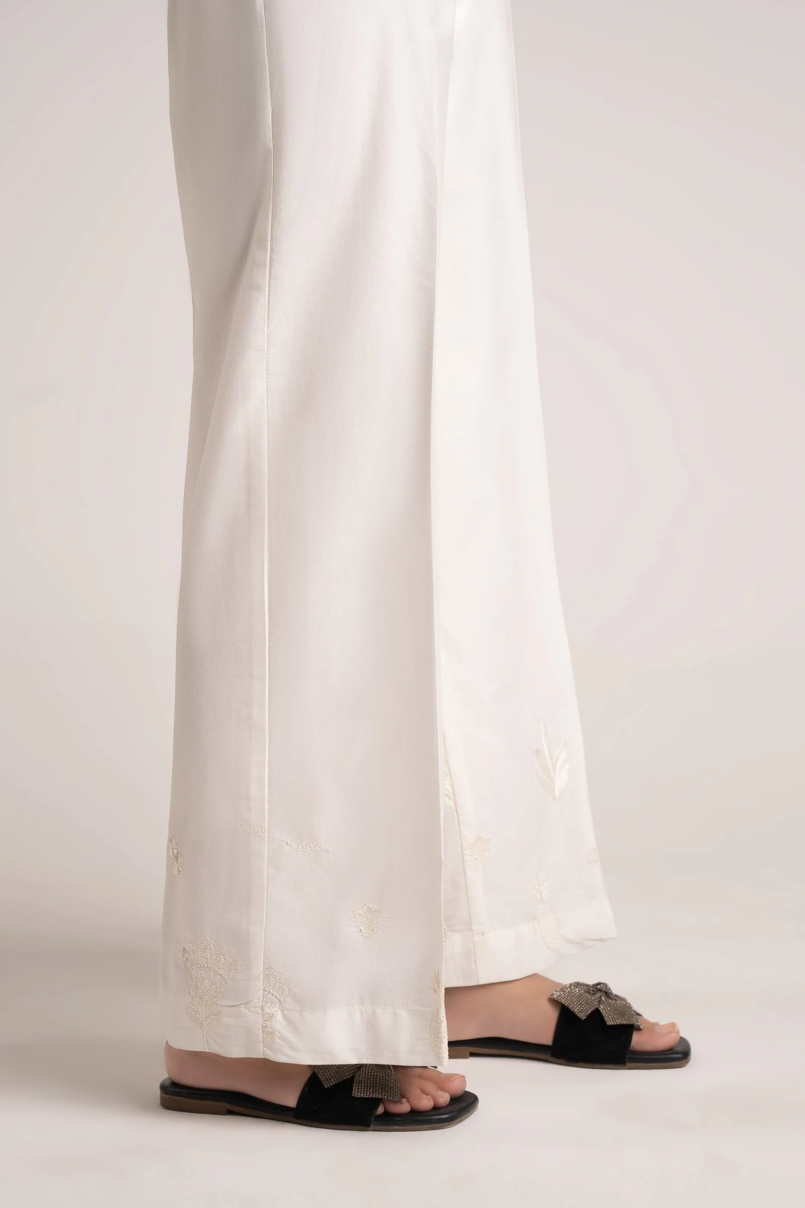Embroidered Cambric Trouser - Image 3