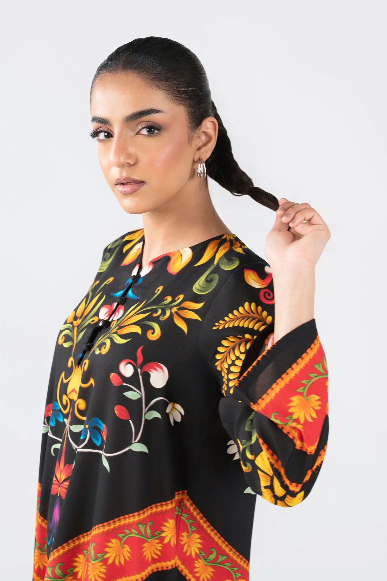 Printed Arabic Lawn Shirt - Image 4