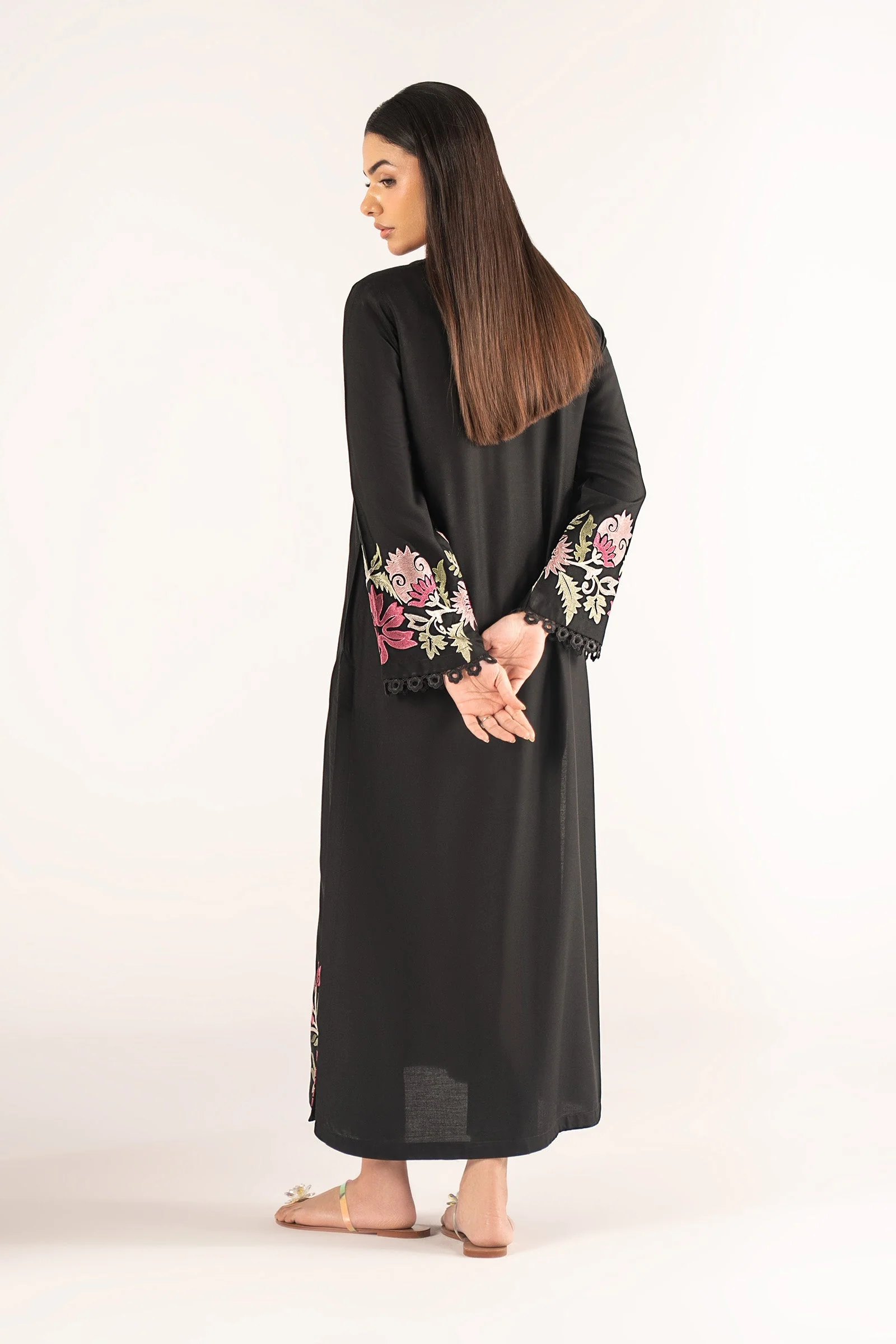 Embroidered Slub Lawn Shirt - Image 7