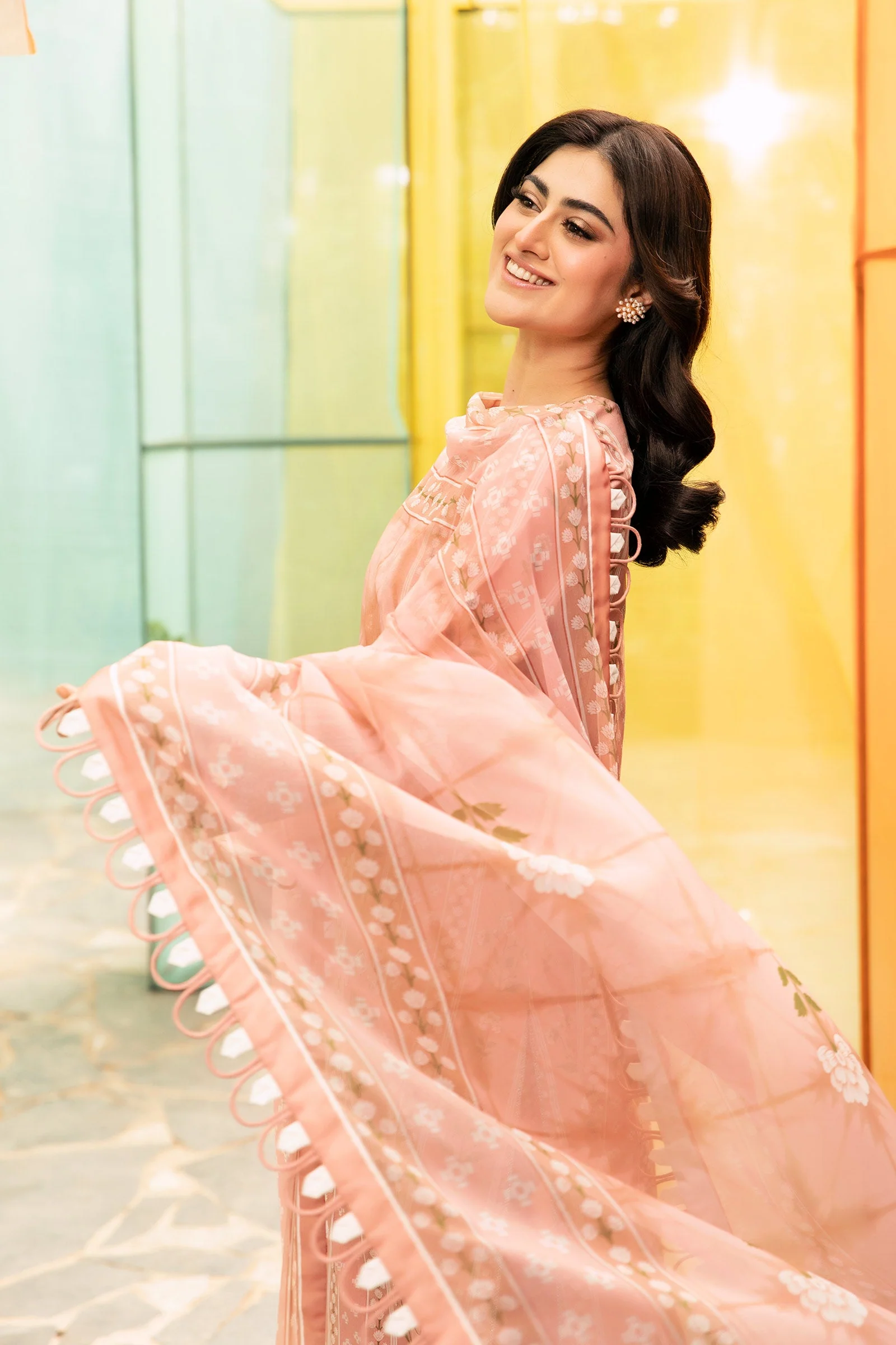 3 Pc Unstitched Embroidered Lawn Suit | MB-CUS25-711B - Image 3