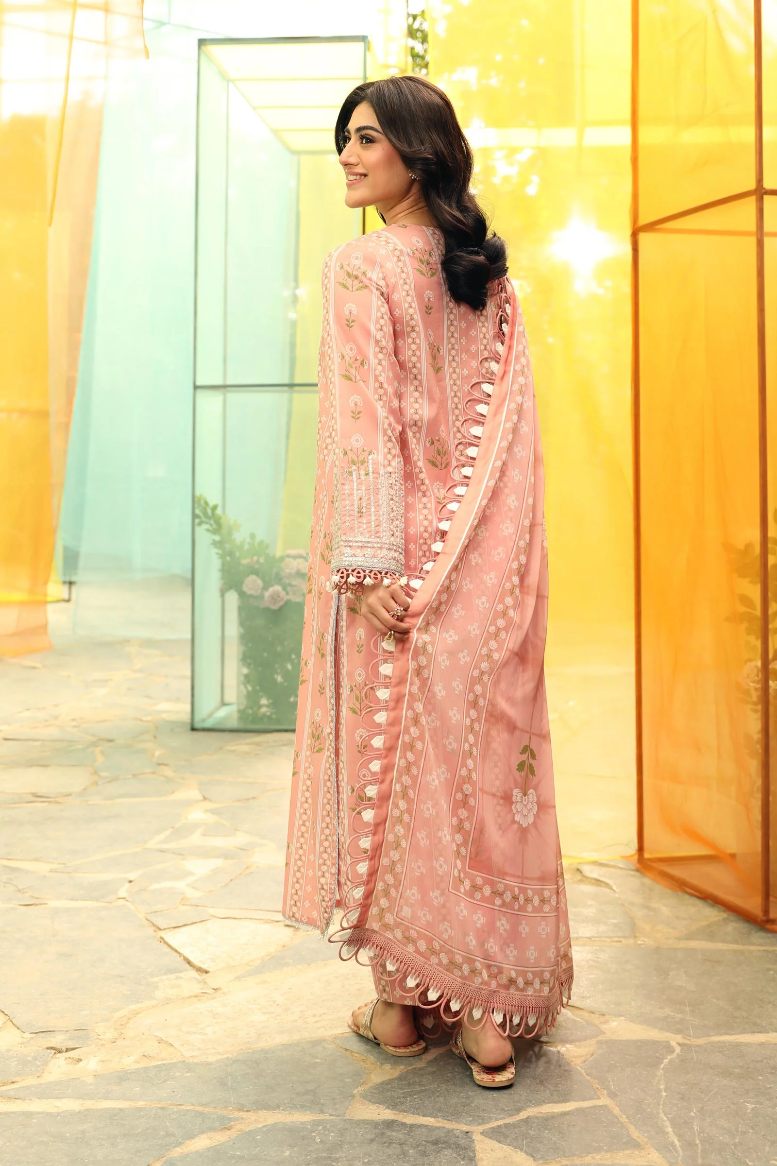 3 Pc Unstitched Embroidered Lawn Suit | MB-CUS25-711B - Image 5