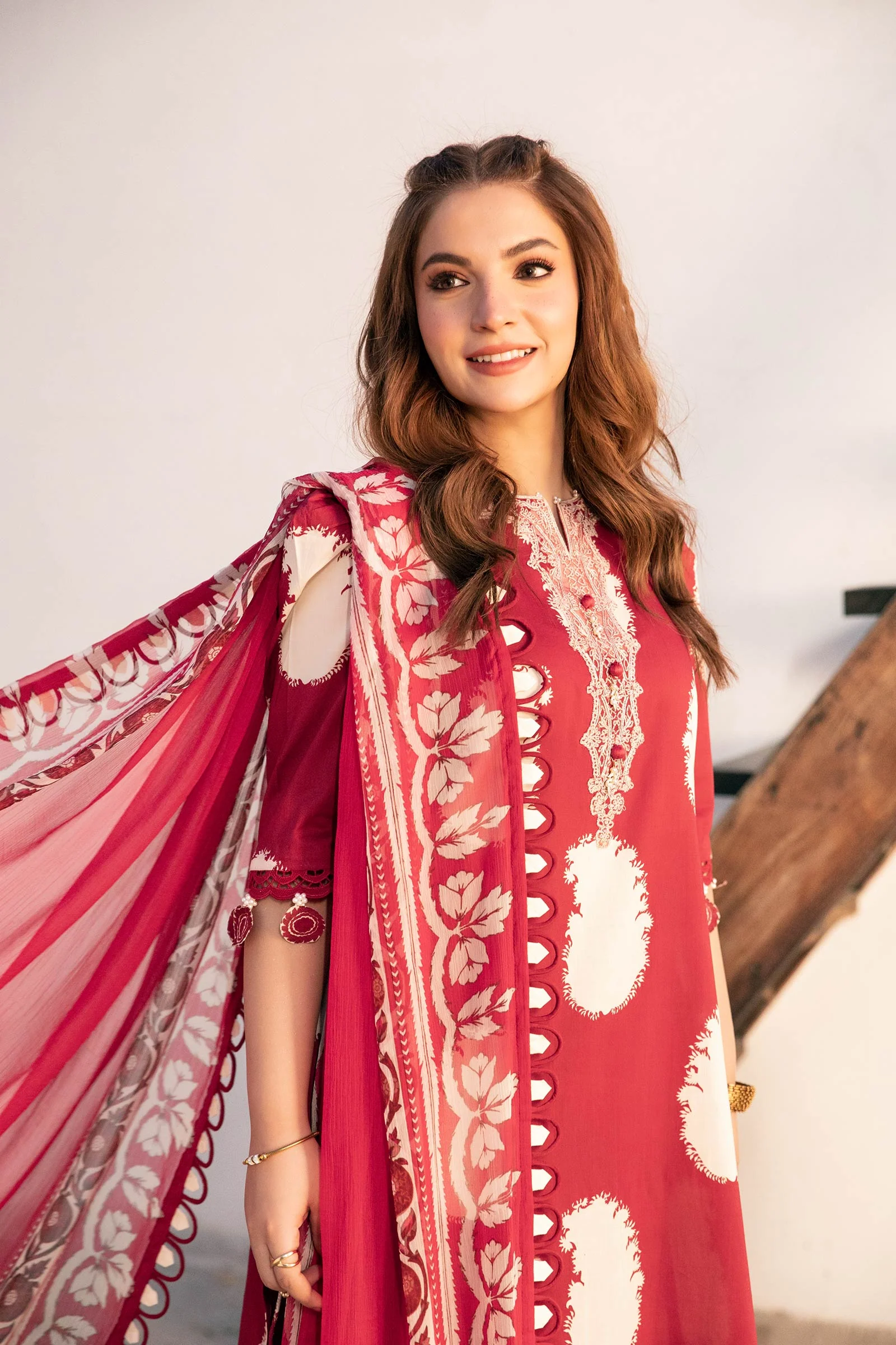 3 Pc Unstitched Embroidered Slub Lawn Suit | MB-CUS25-911A - Image 4