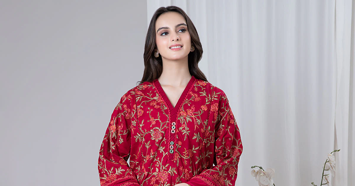 Embroidered Lawn Kurta - Image 10