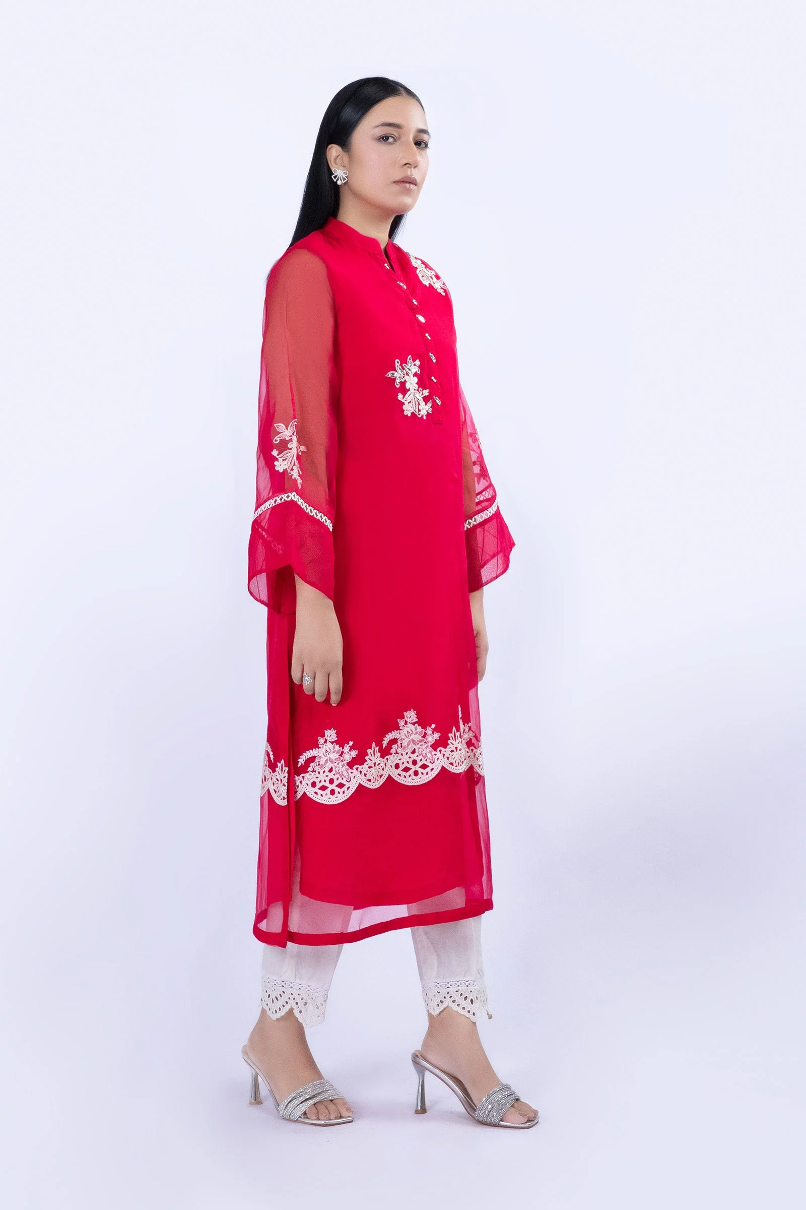 Embroidered Organza Shirt - Image 3