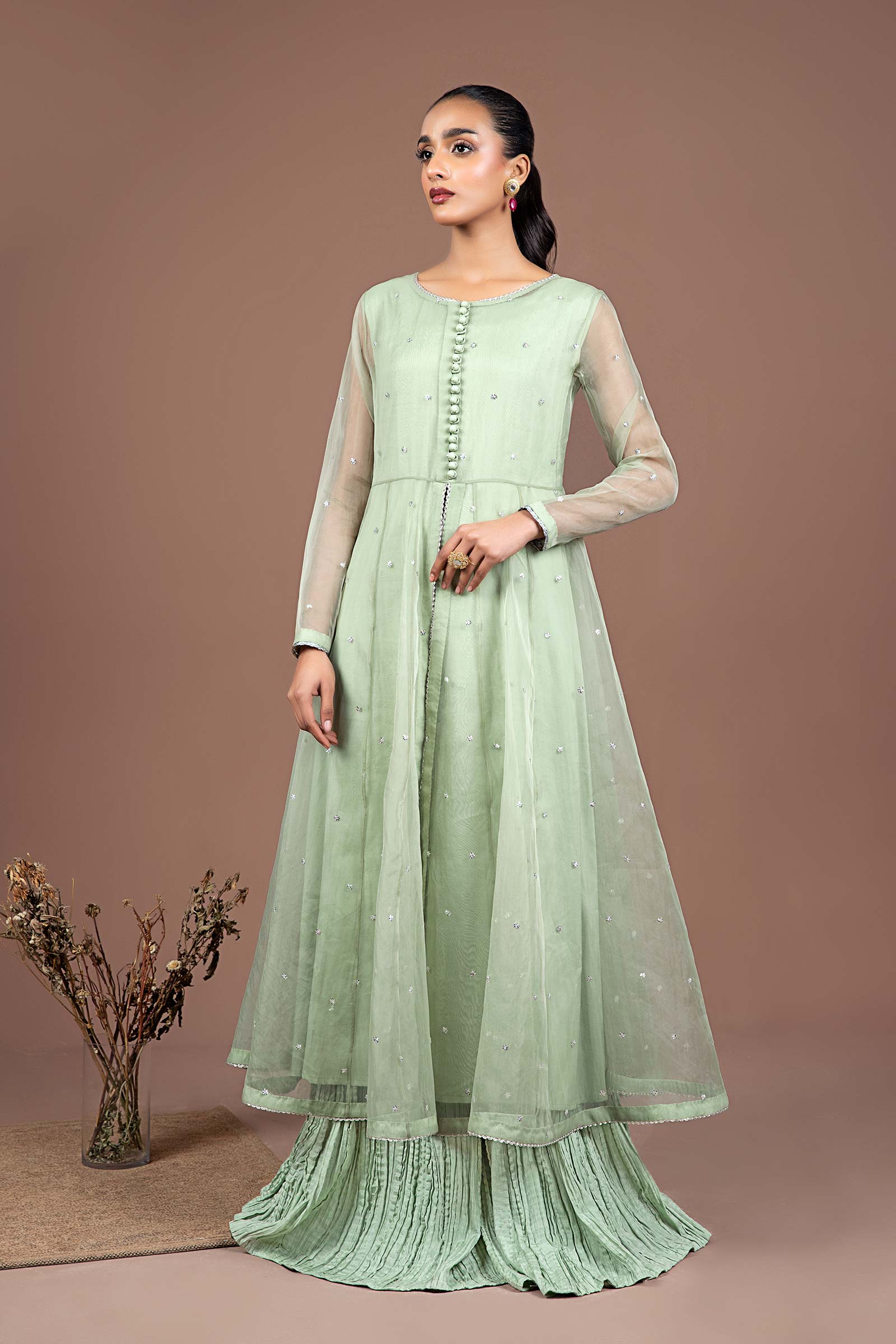 2 Piece Dyed Organza Suit - Image 6