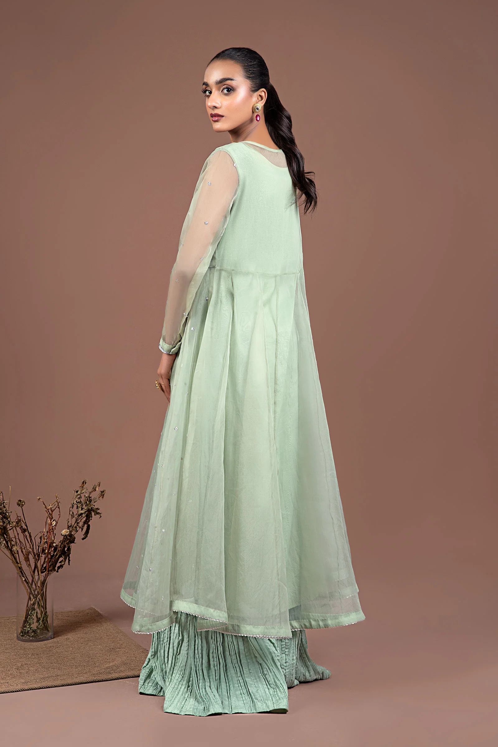 2 Piece Dyed Organza Suit - Image 8