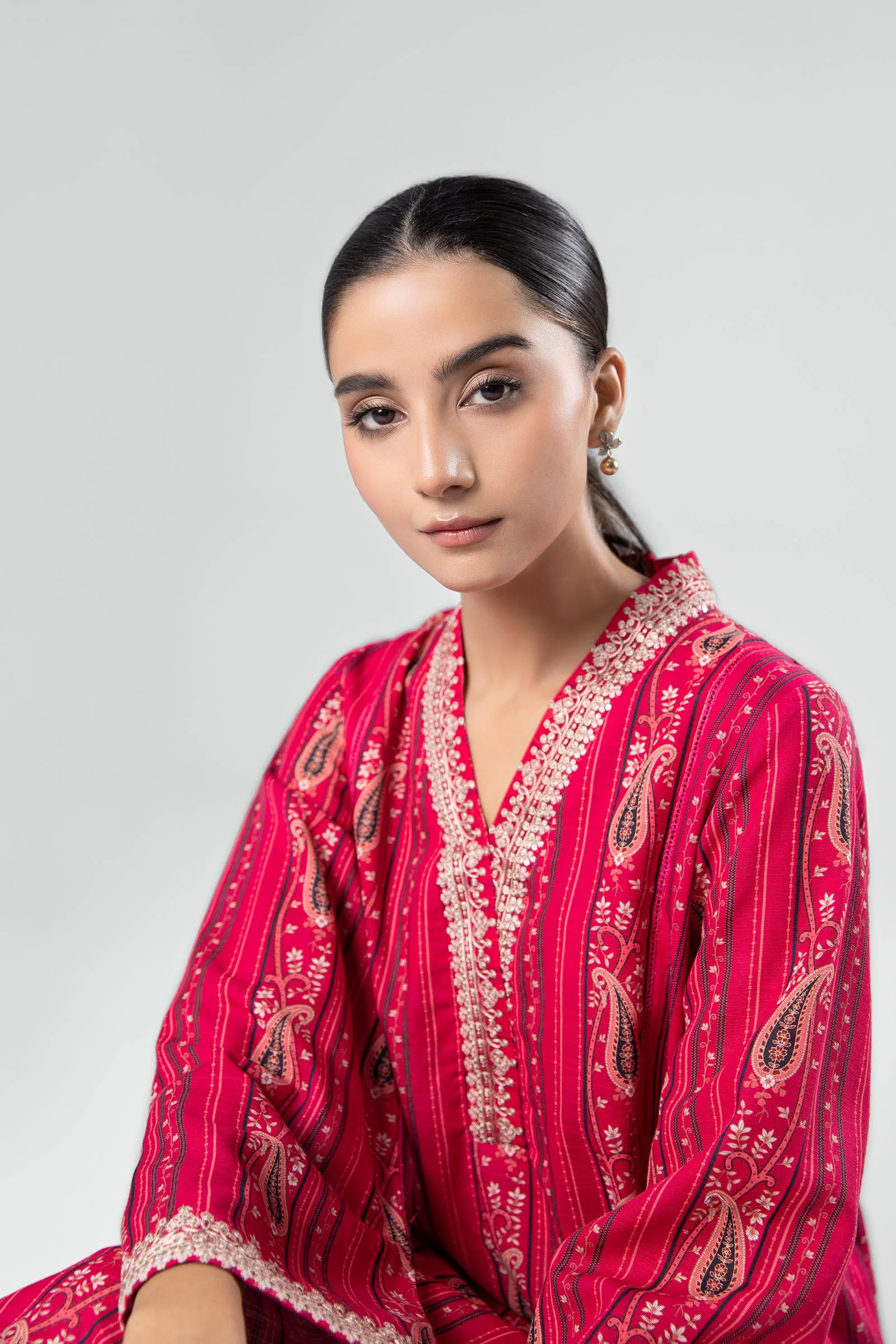 2 Piece - Khaddar Suit | MB-US23-206-A - Image 3