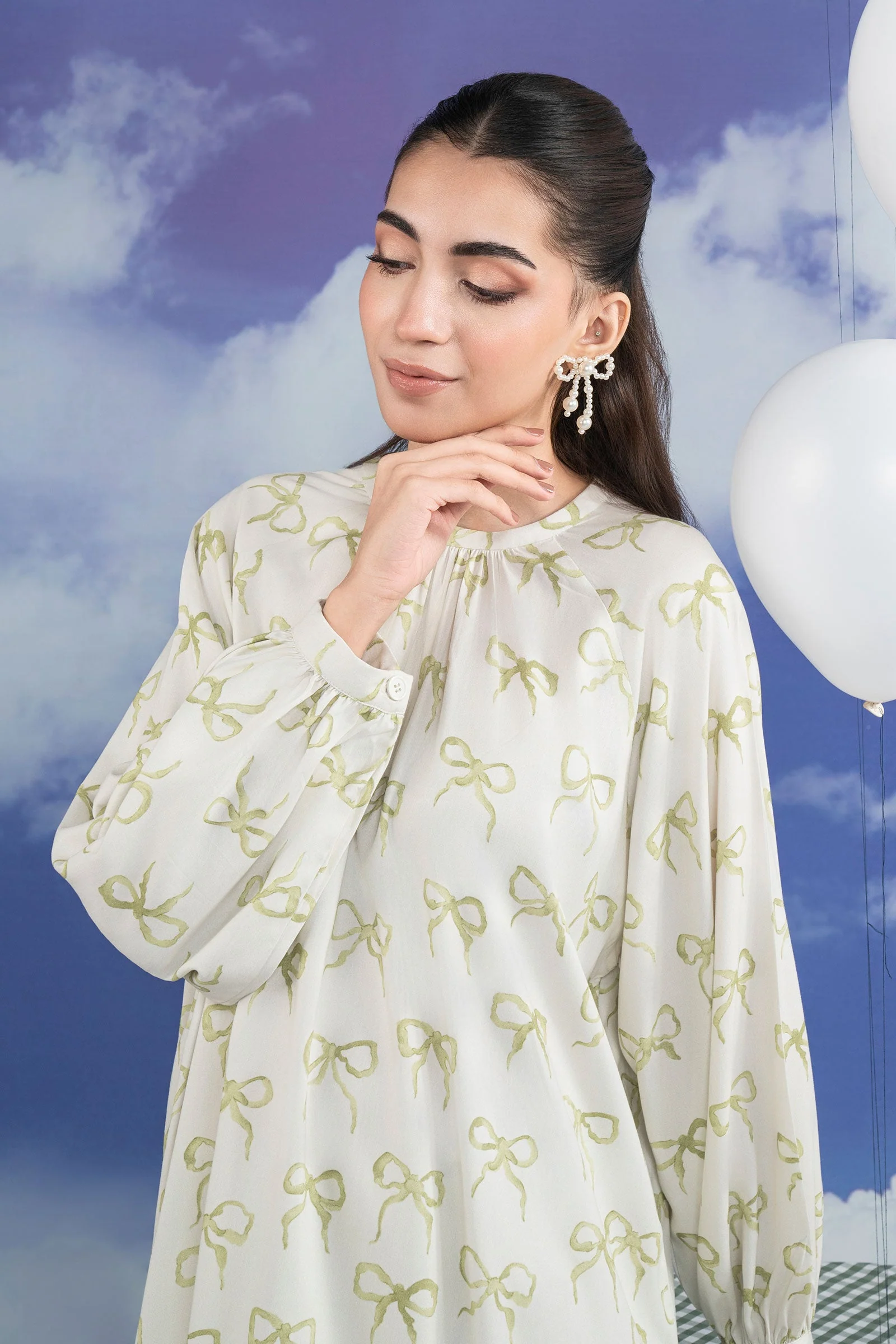 2 Pc Printed Twill Suit
