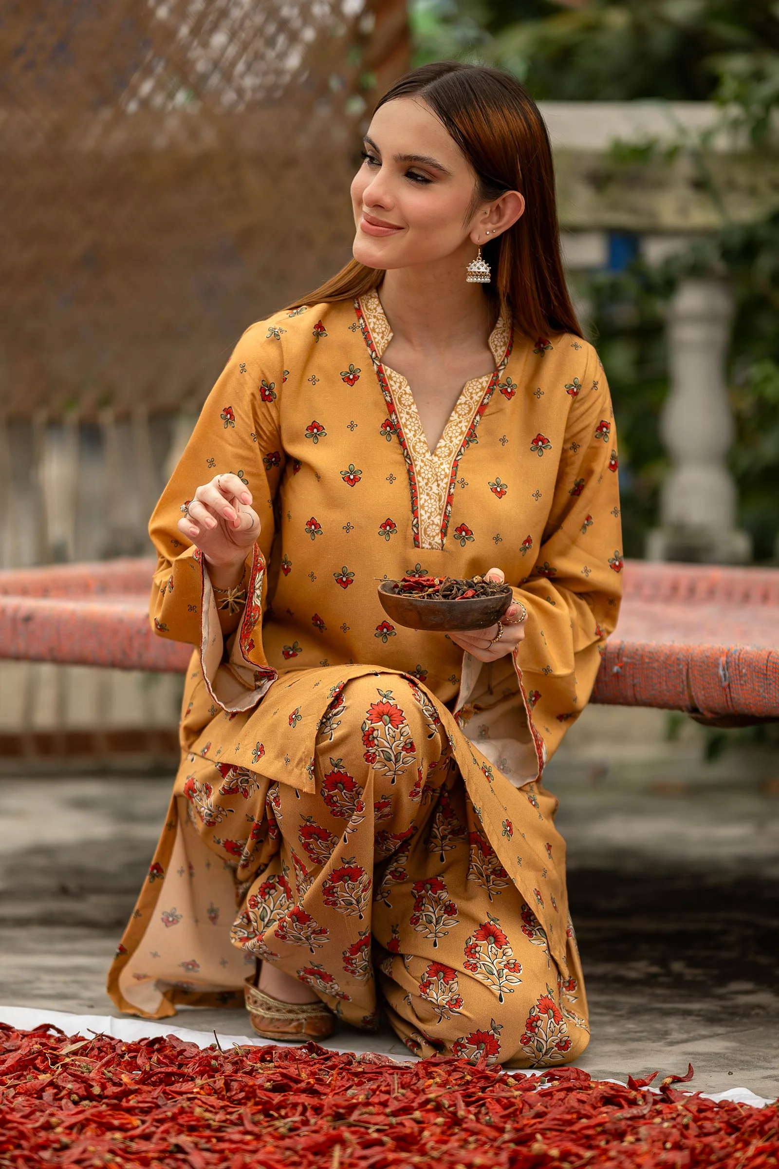 2 Pc Printed Karandi Suit - Image 2