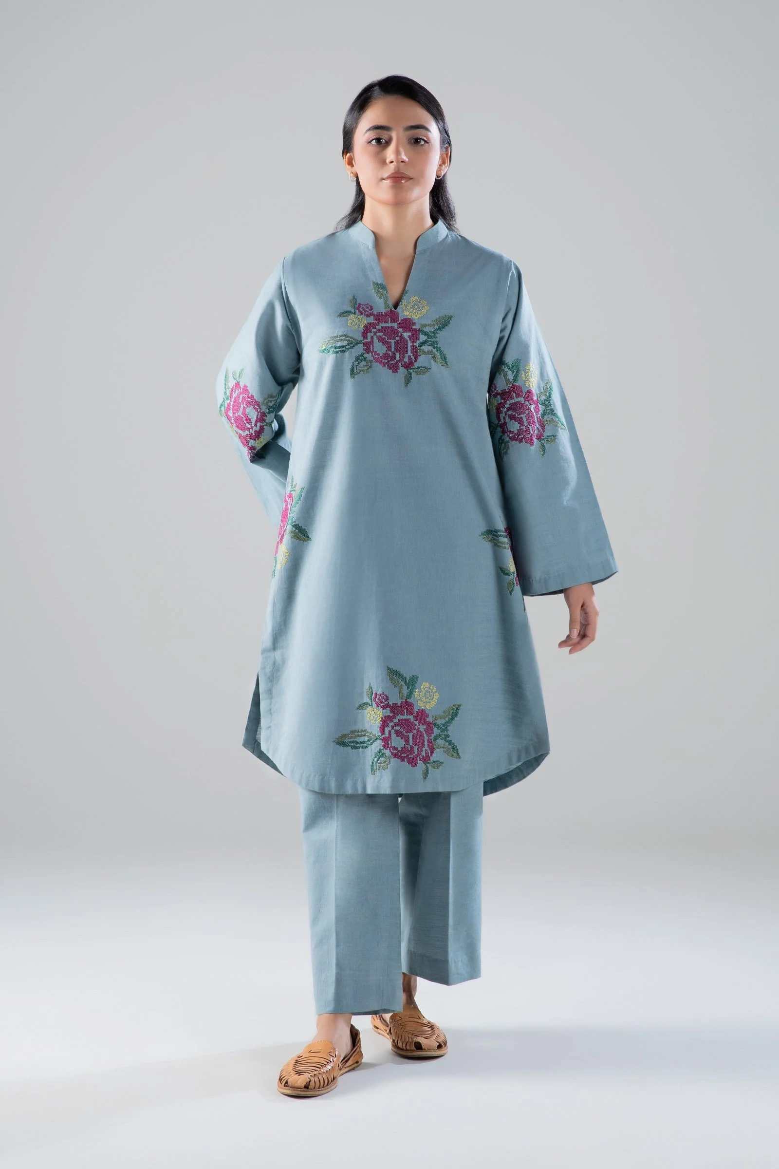 Embroidered Textured Shirt