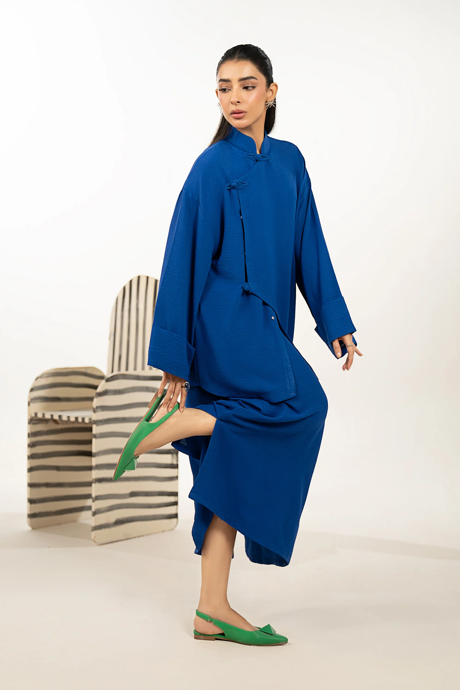 2 Pc Dyed Poly Viscose Suit - Image 3