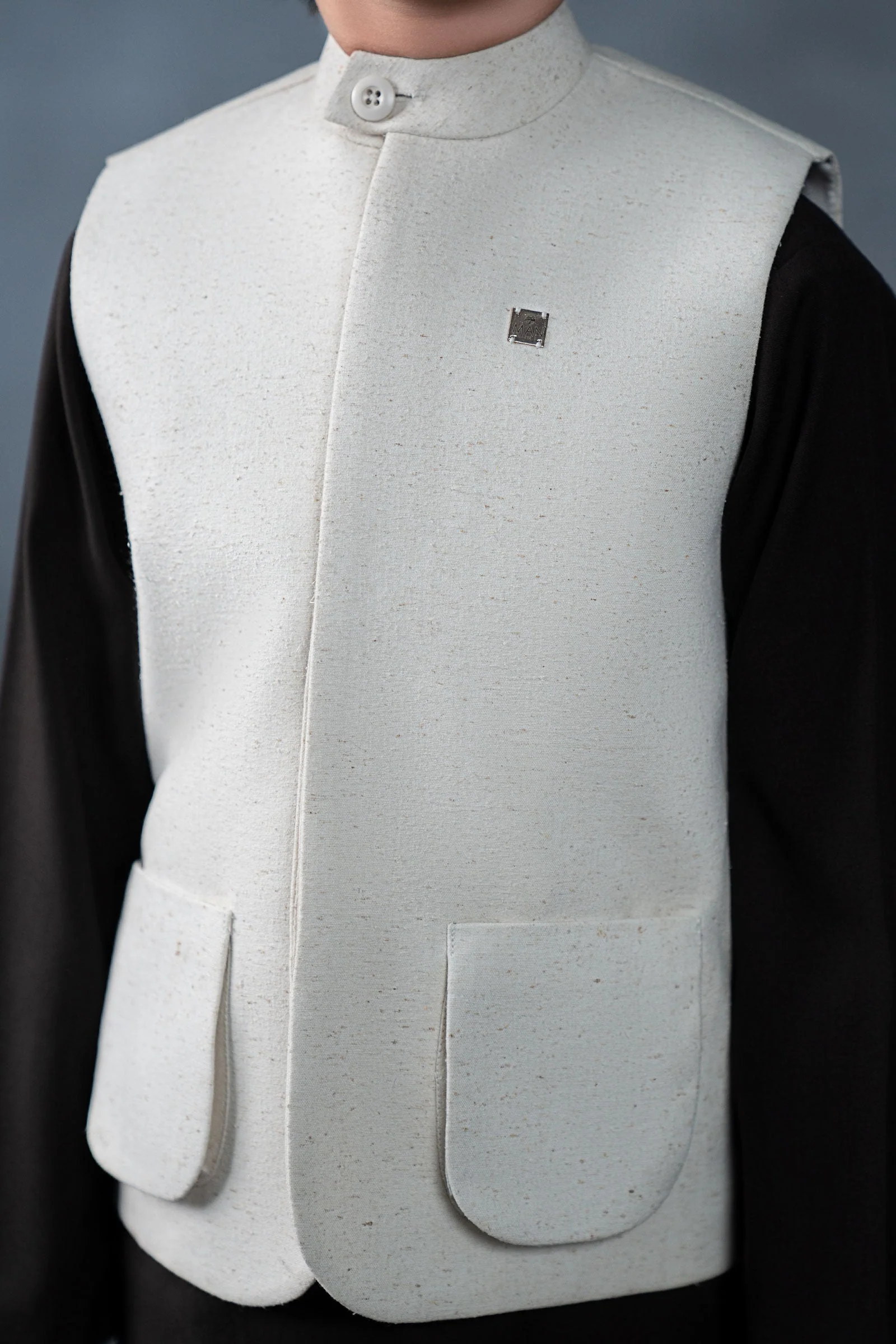 Natural Karandi Waistcoat - Image 2