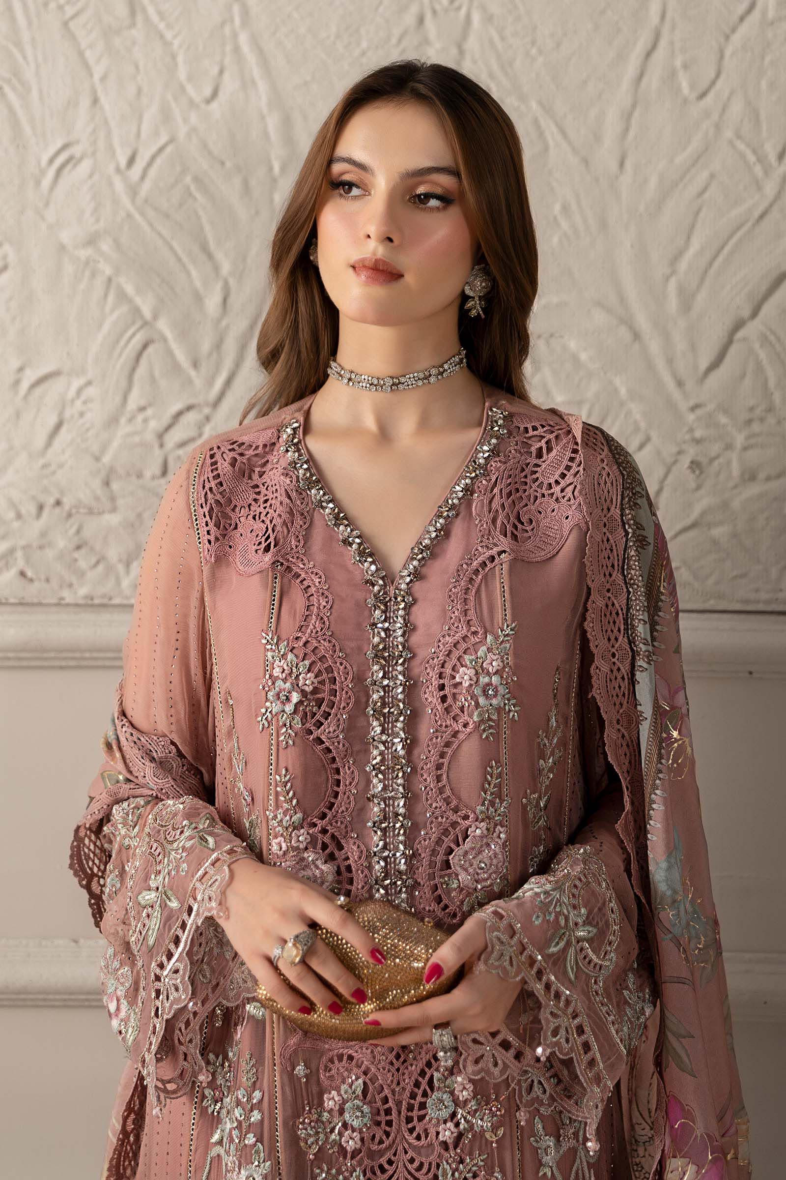 3 Piece Embroidered Chiffon Suit | MCS-25-105 - Image 3